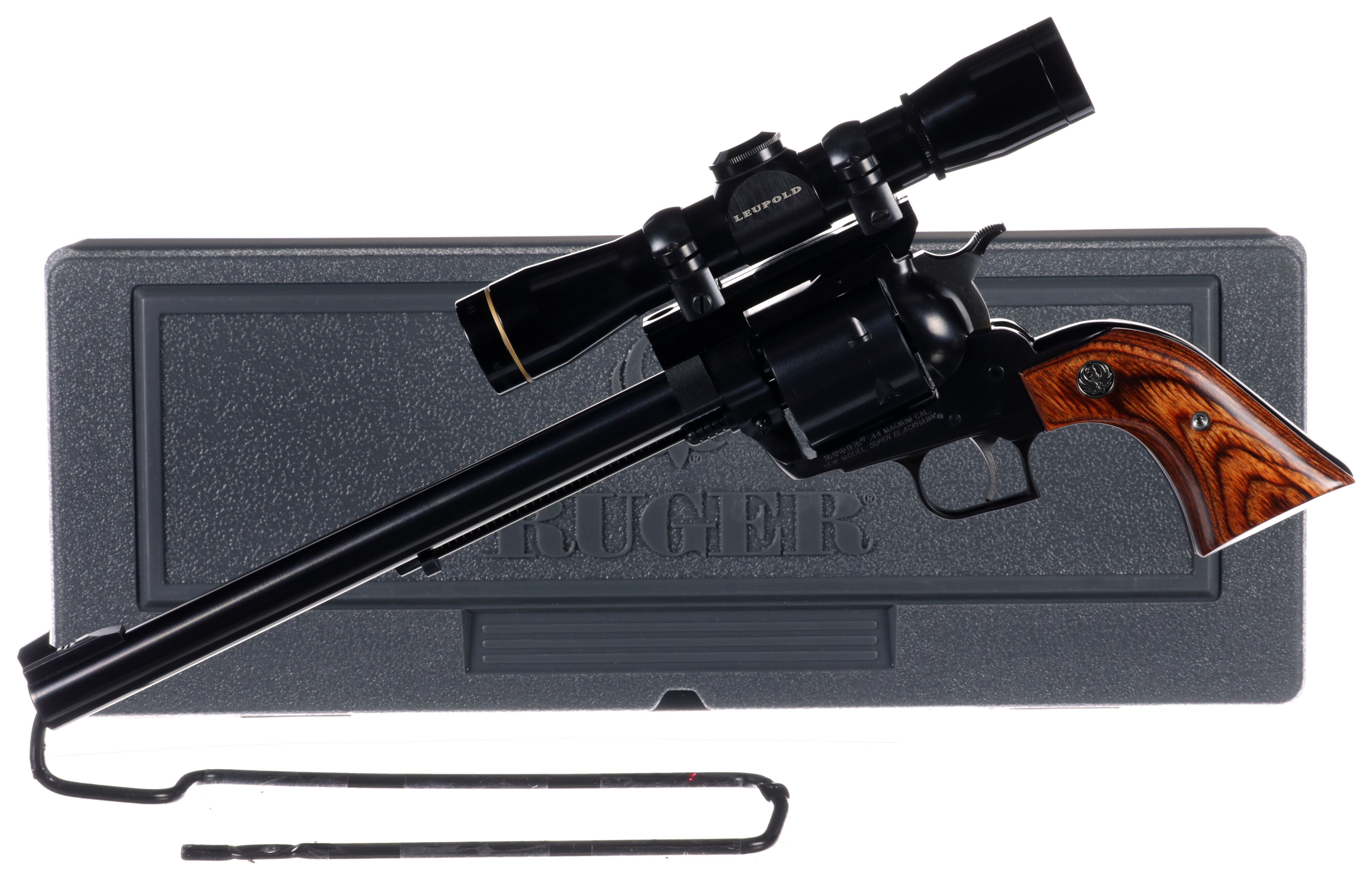 Ruger New Model Super Blackhawk Revolver with Case and Scope Rock