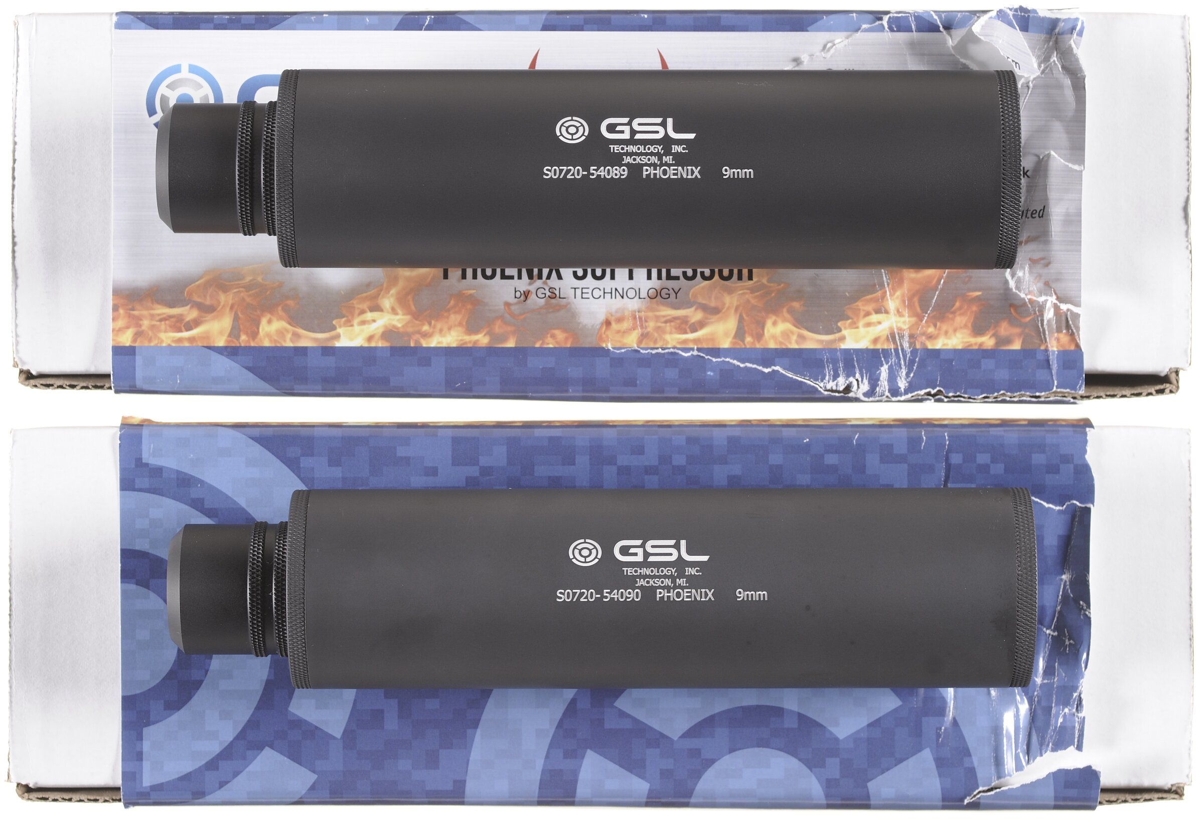 Two GSL Technology Inc. Phoenix 9mm Class III/NFA Silencers | Rock