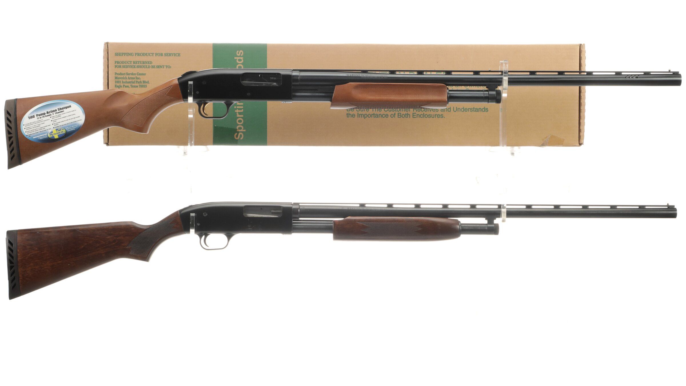 Two Mossberg Model 500 Slide Action Shotguns | Rock Island Auction