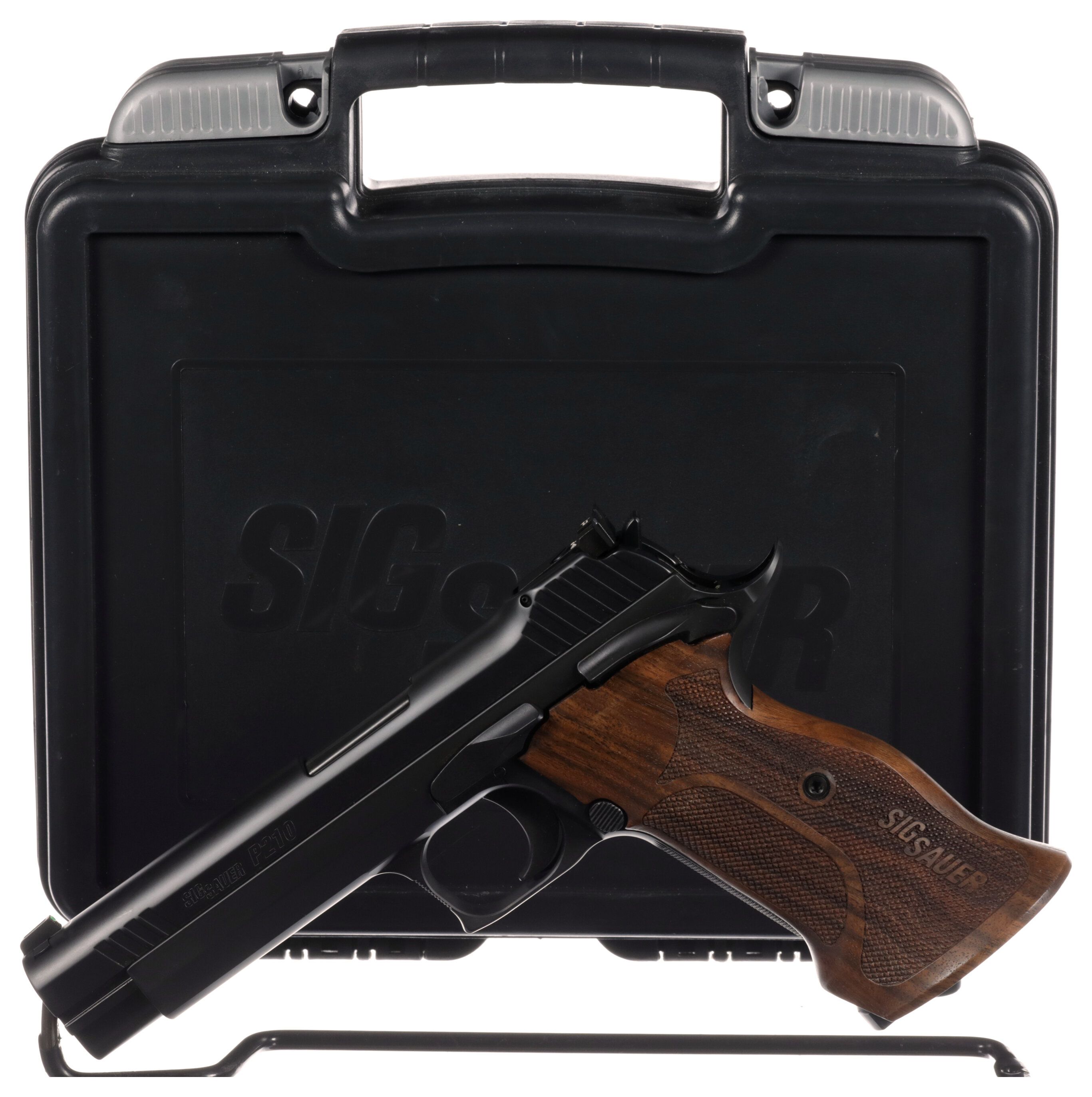 Sig Sauer P210 Target Semi Automatic Pistol With Case Rock Island Auction   857 