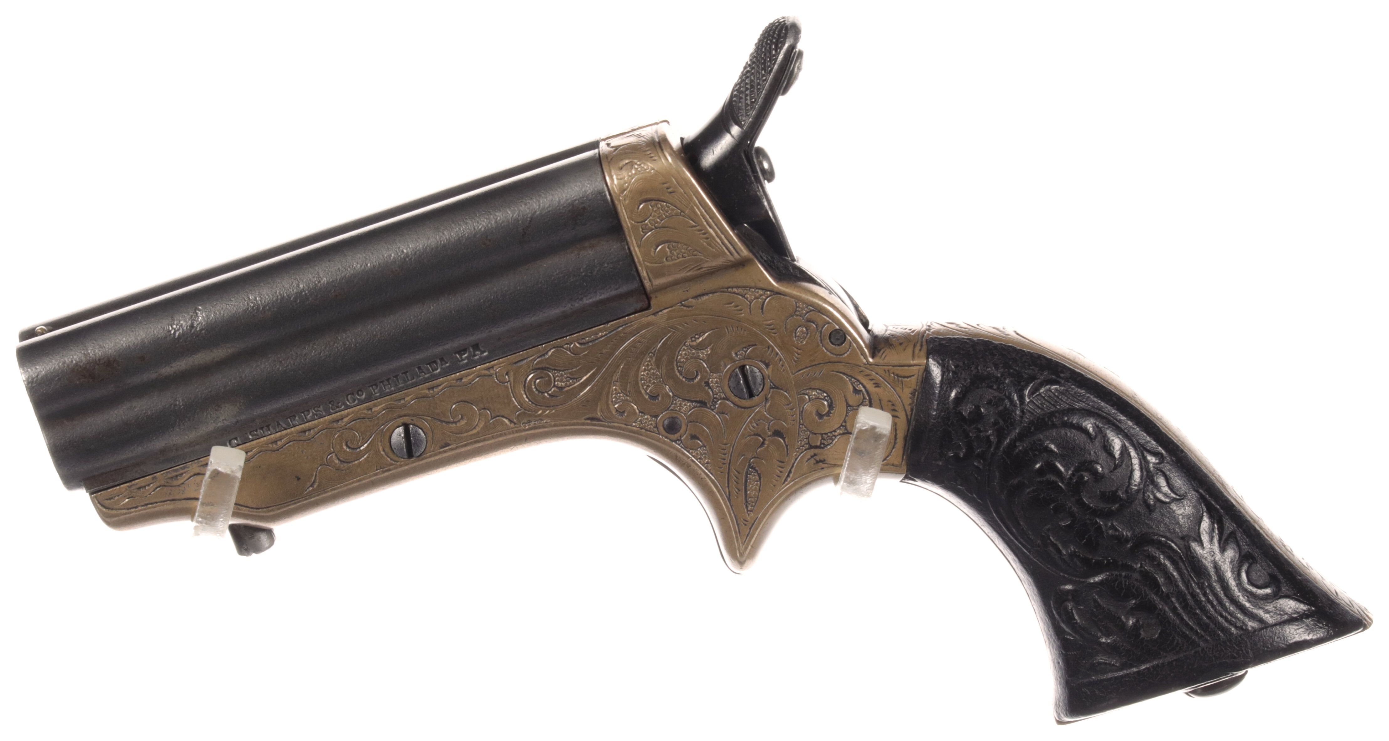 Engraved C Sharps Model 1 Four Barrel Pepperbox Pistol Rock Island Engraved C Sharps Model 1 Four Barrel Pepperbox Pistol Rock Island