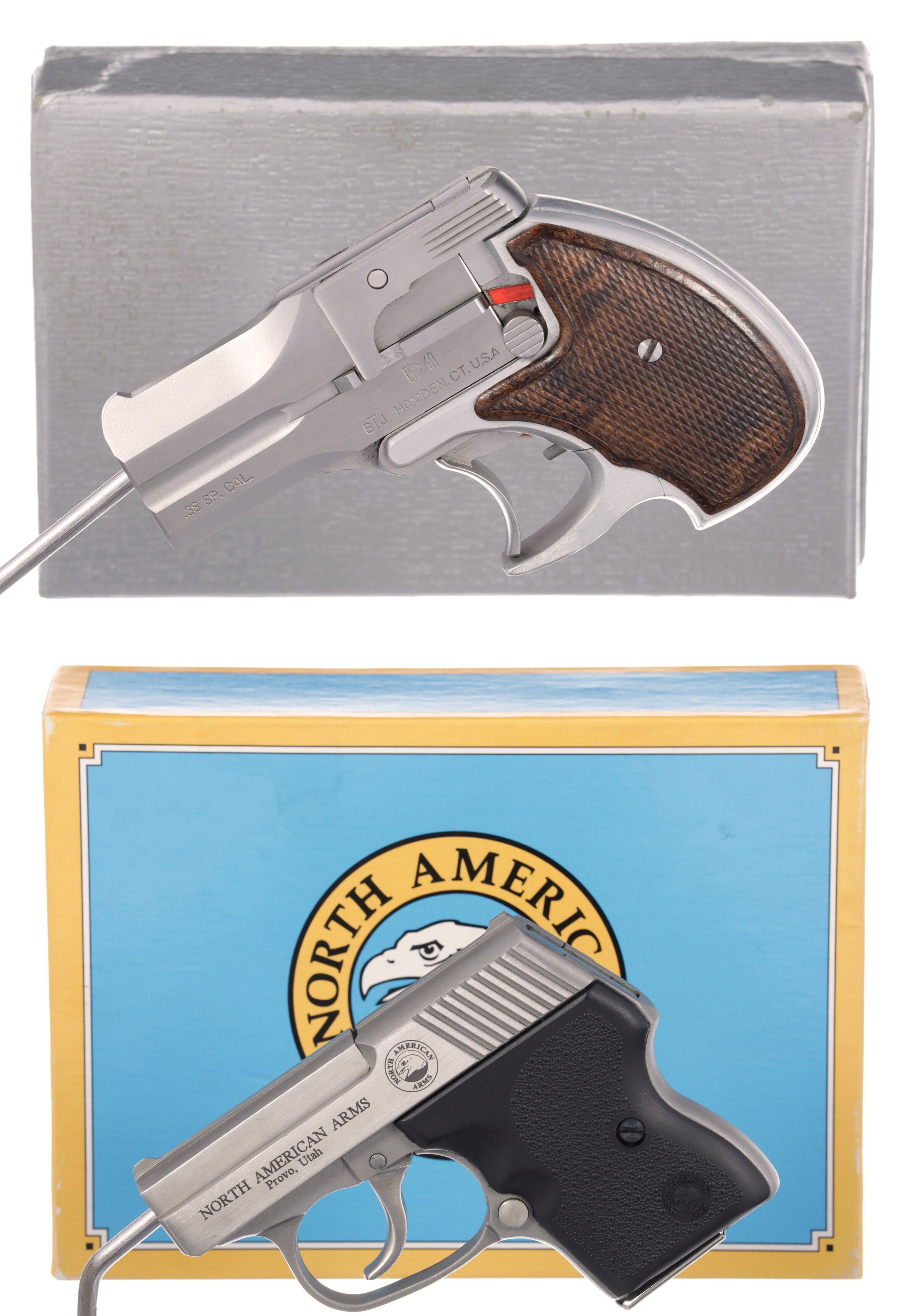 Two Pocket Pistols with Boxes -A) BJT DA Over/Under Derringer | Rock ...