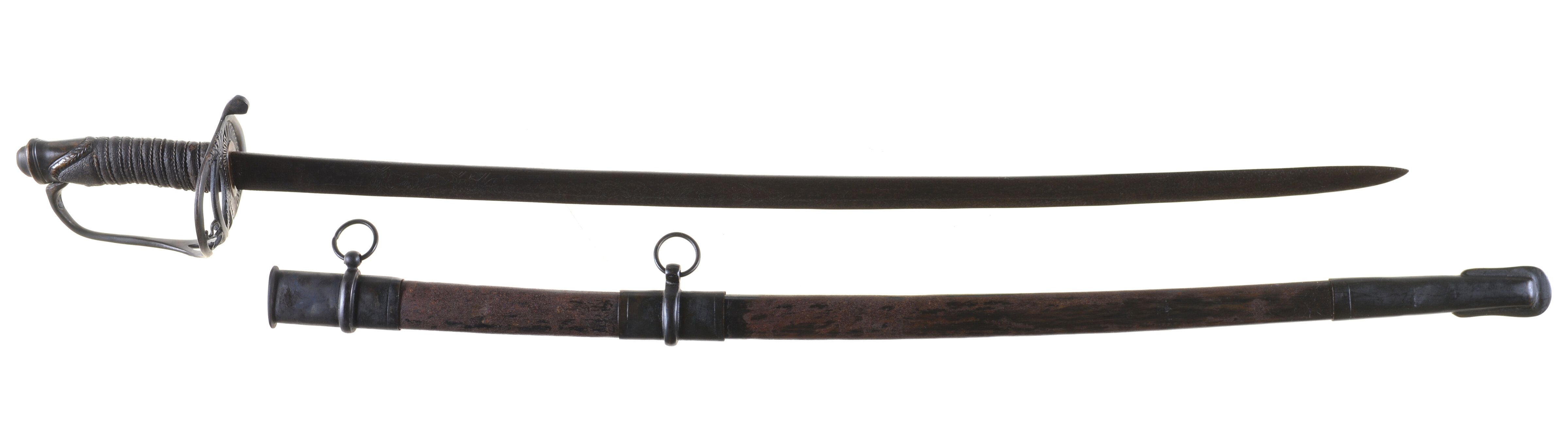 Confederate Style Foot Officer's Sword with Scabbard | Rock Island Auction