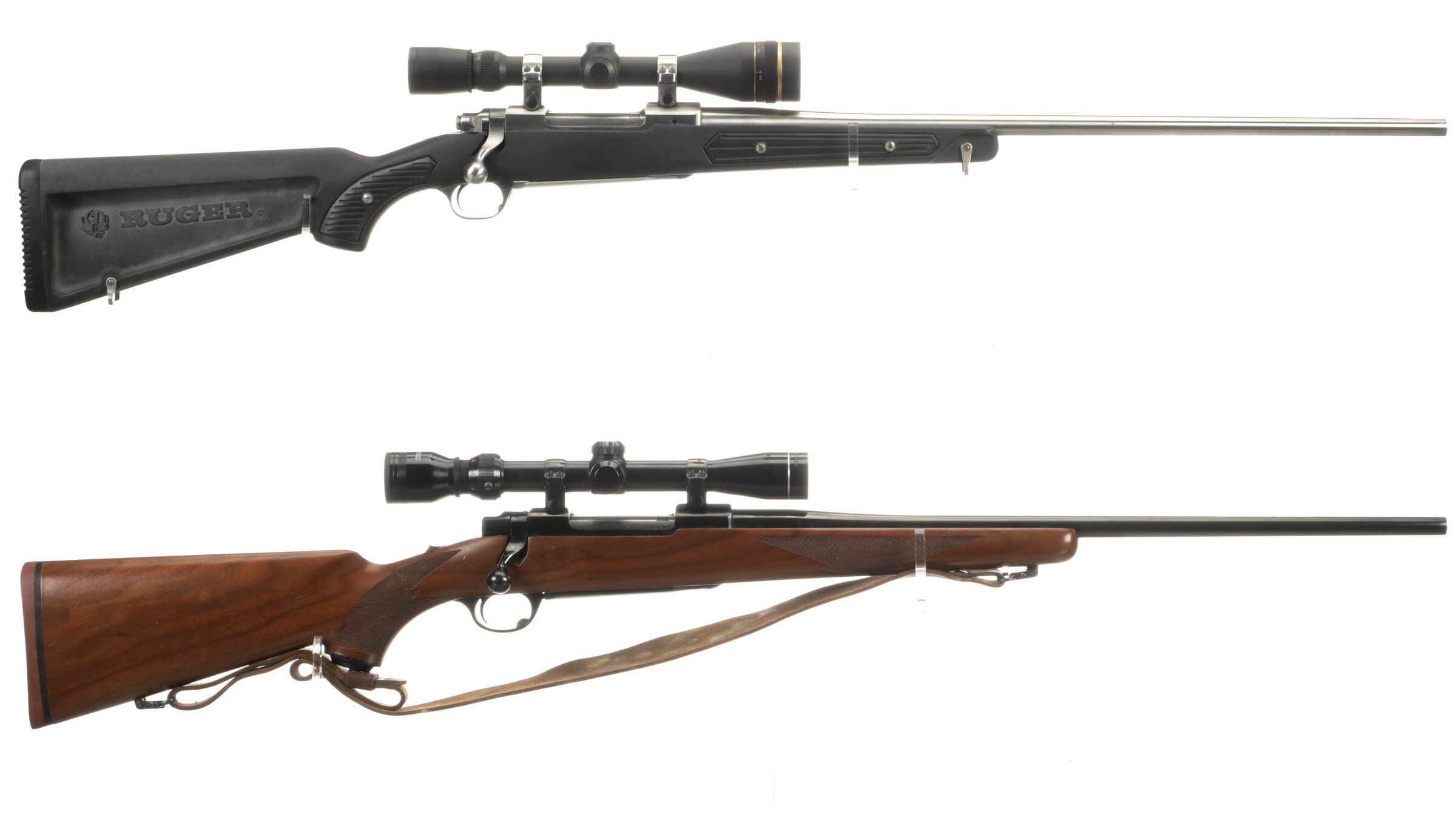 Two Ruger M77 Bolt Action Rifles with Scopes | Rock Island Auction