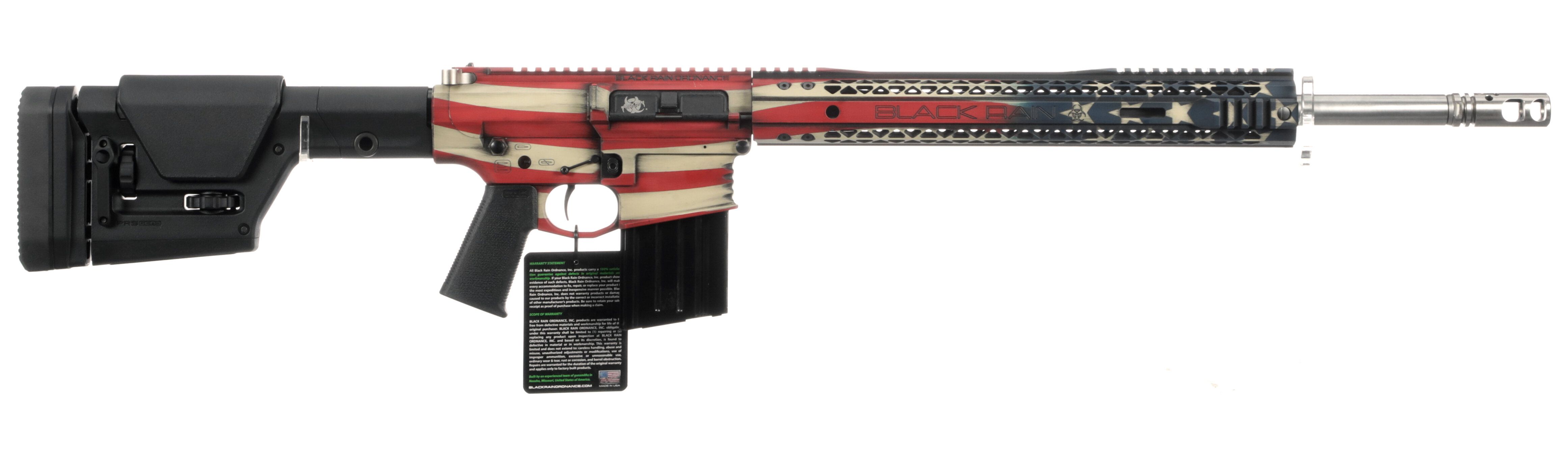 Black rain ordnance fallout 10 semi automatic rifle rock island auction