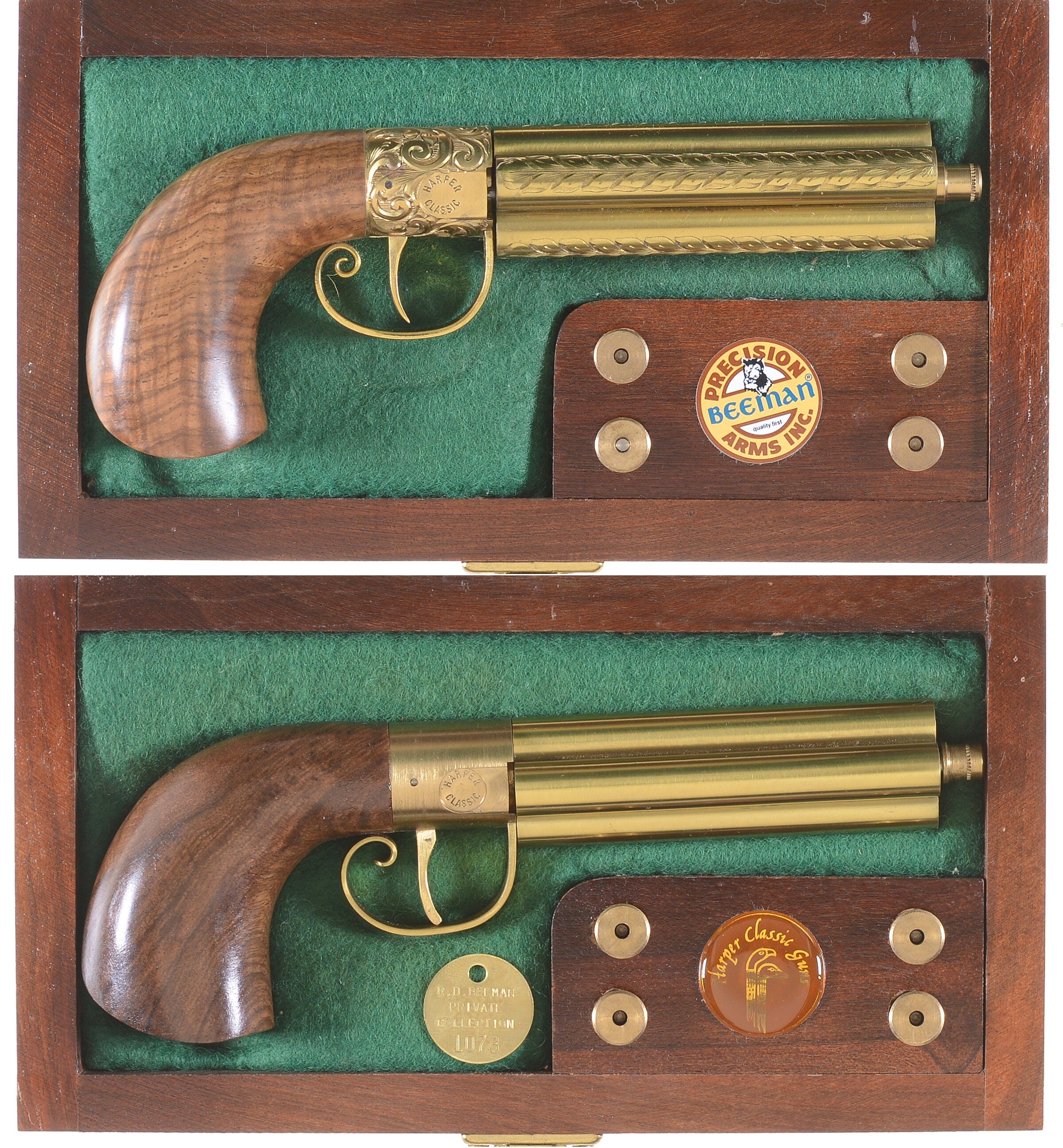 Two Rare Harper Classic Pepperboxes with Cases Rock Island Auction