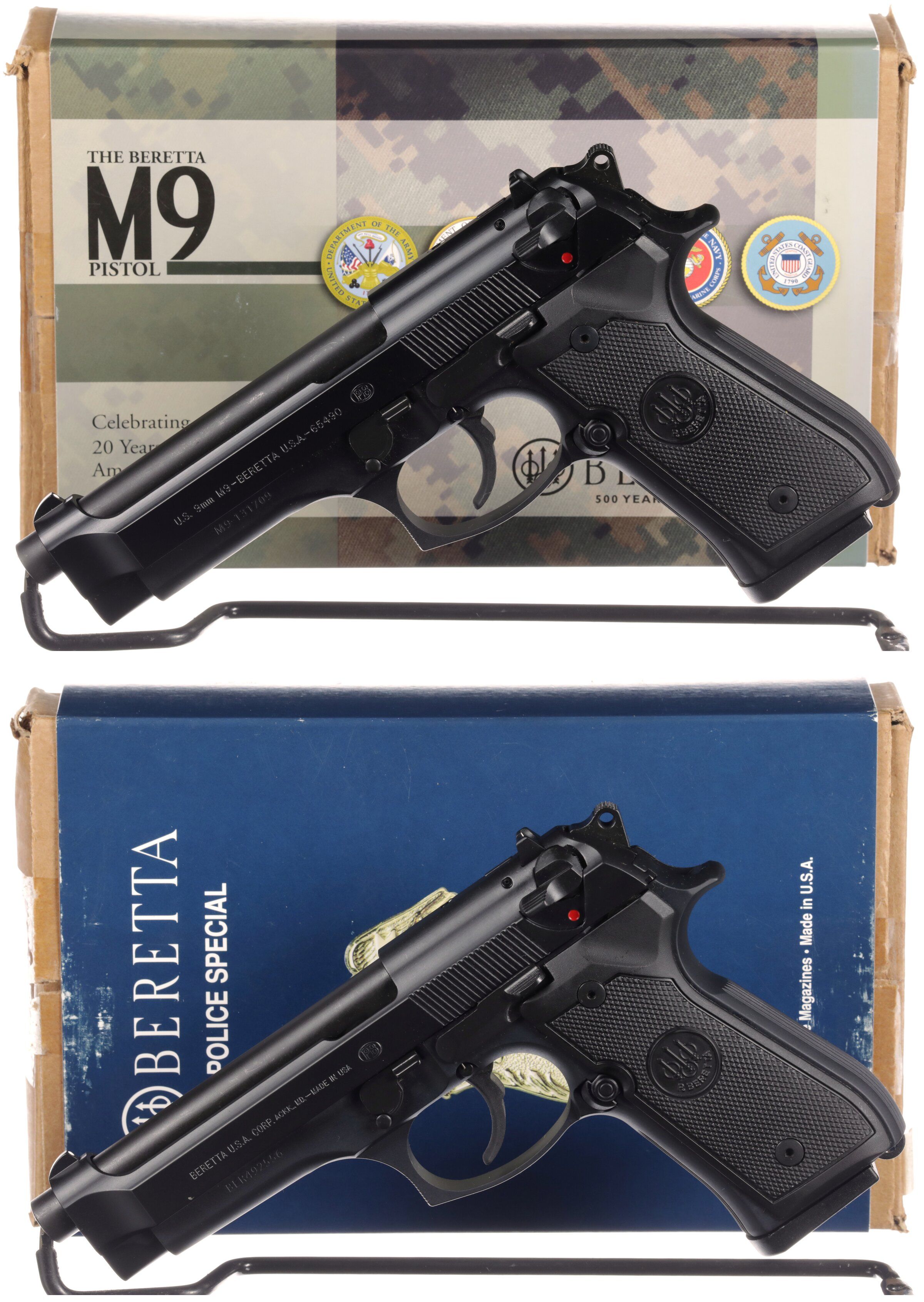 Two Beretta Semi Automatic Pistols With Boxes Rock Island Auction 4148