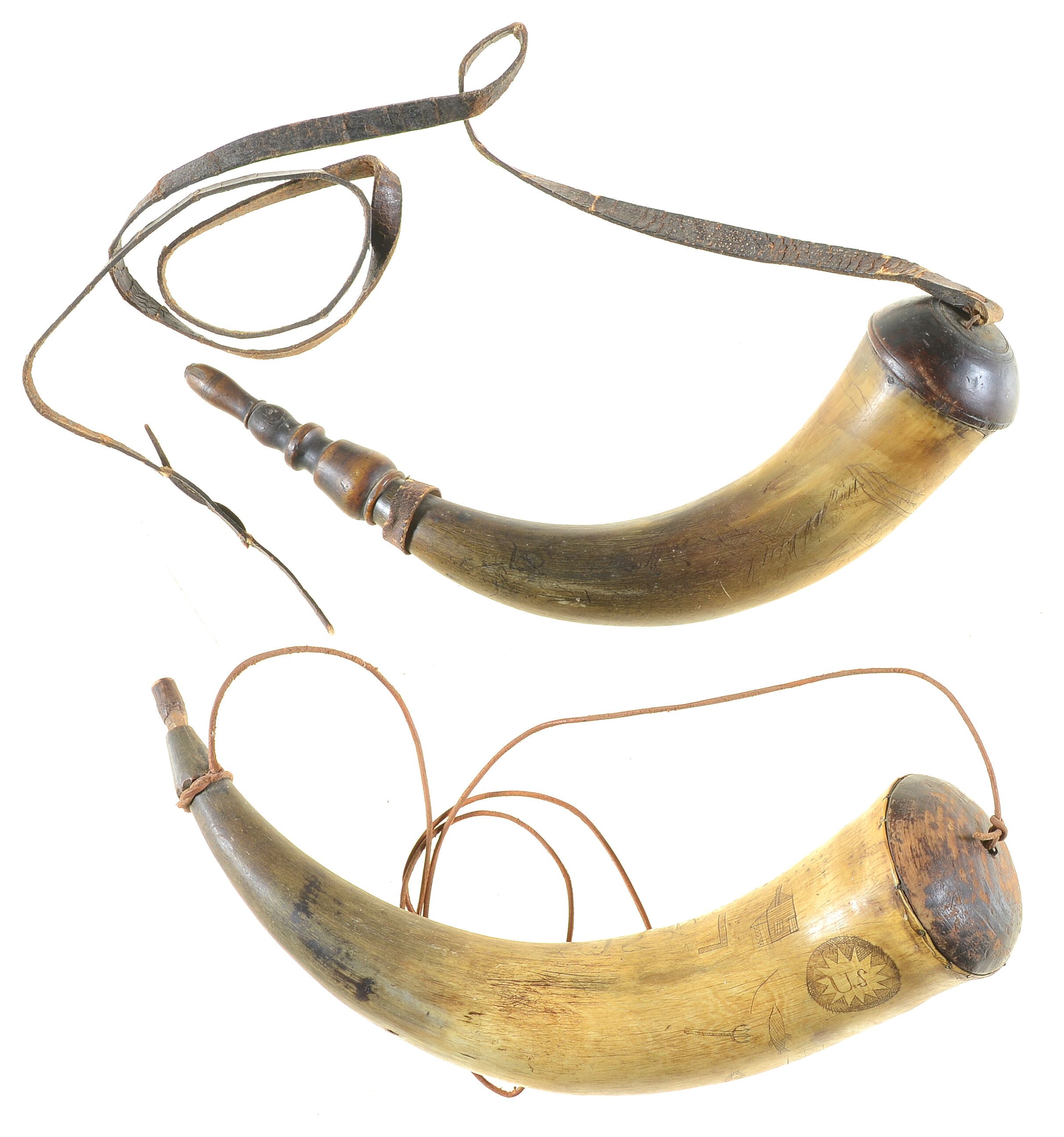 Two Powder Horns Rock Island Auction