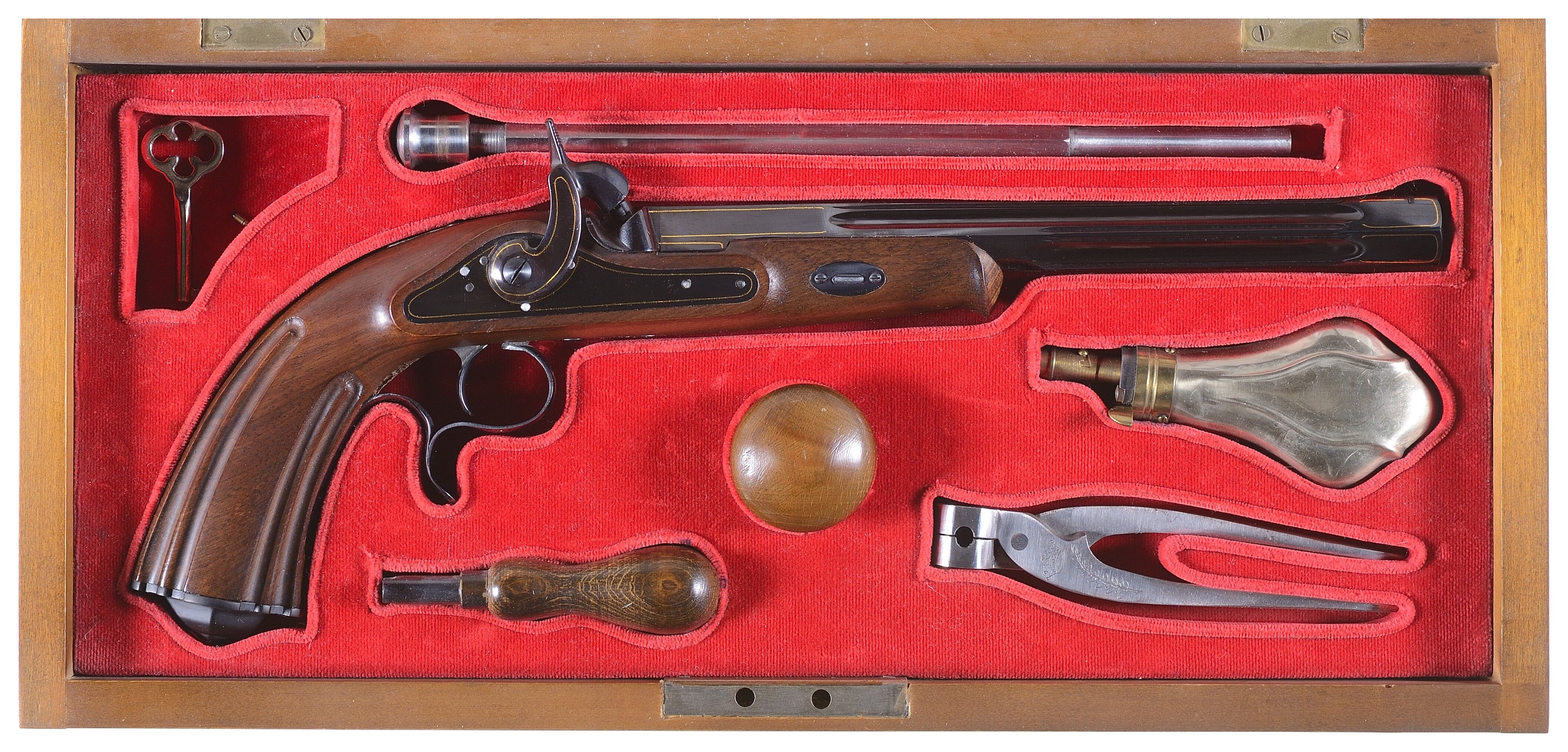 Spanish Percussion Pistol With Case 