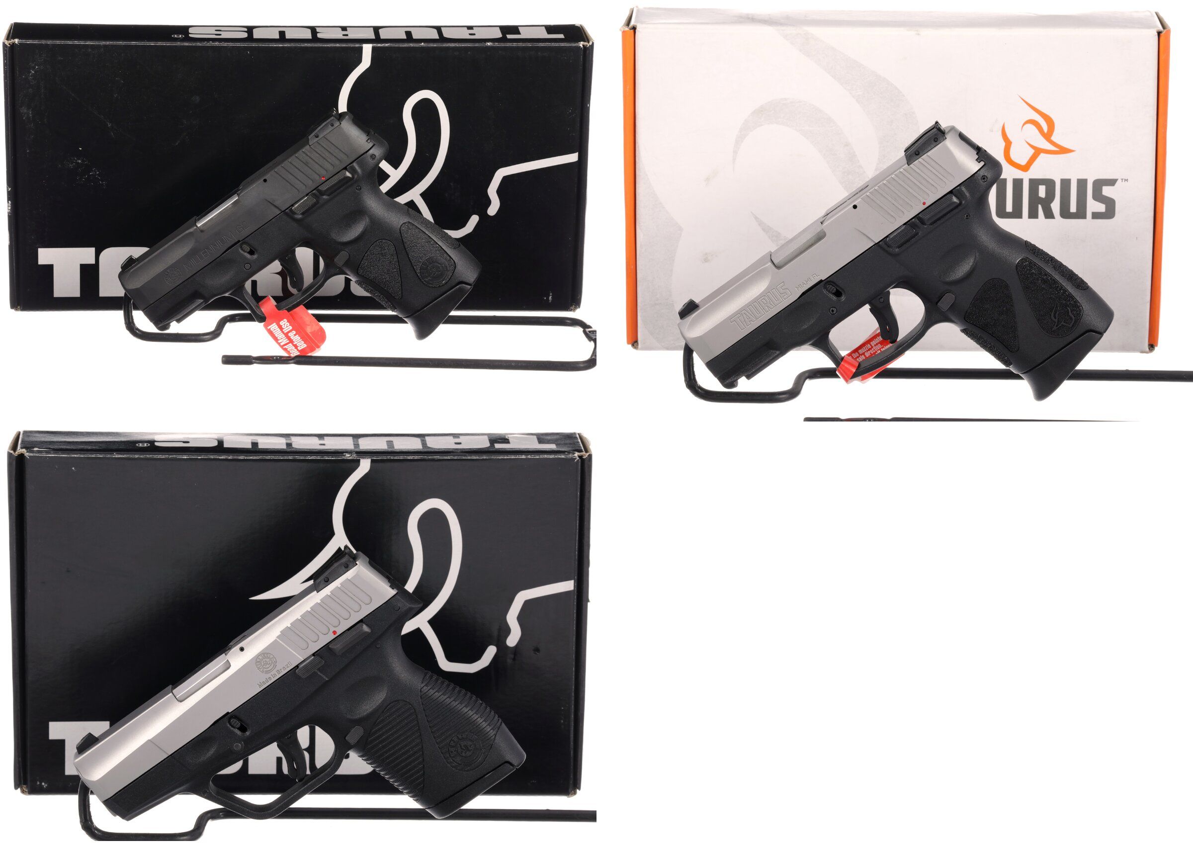 Taurus Money Box Three Taurus Semi-Automatic Pistols with Boxes | Rock Island Auction