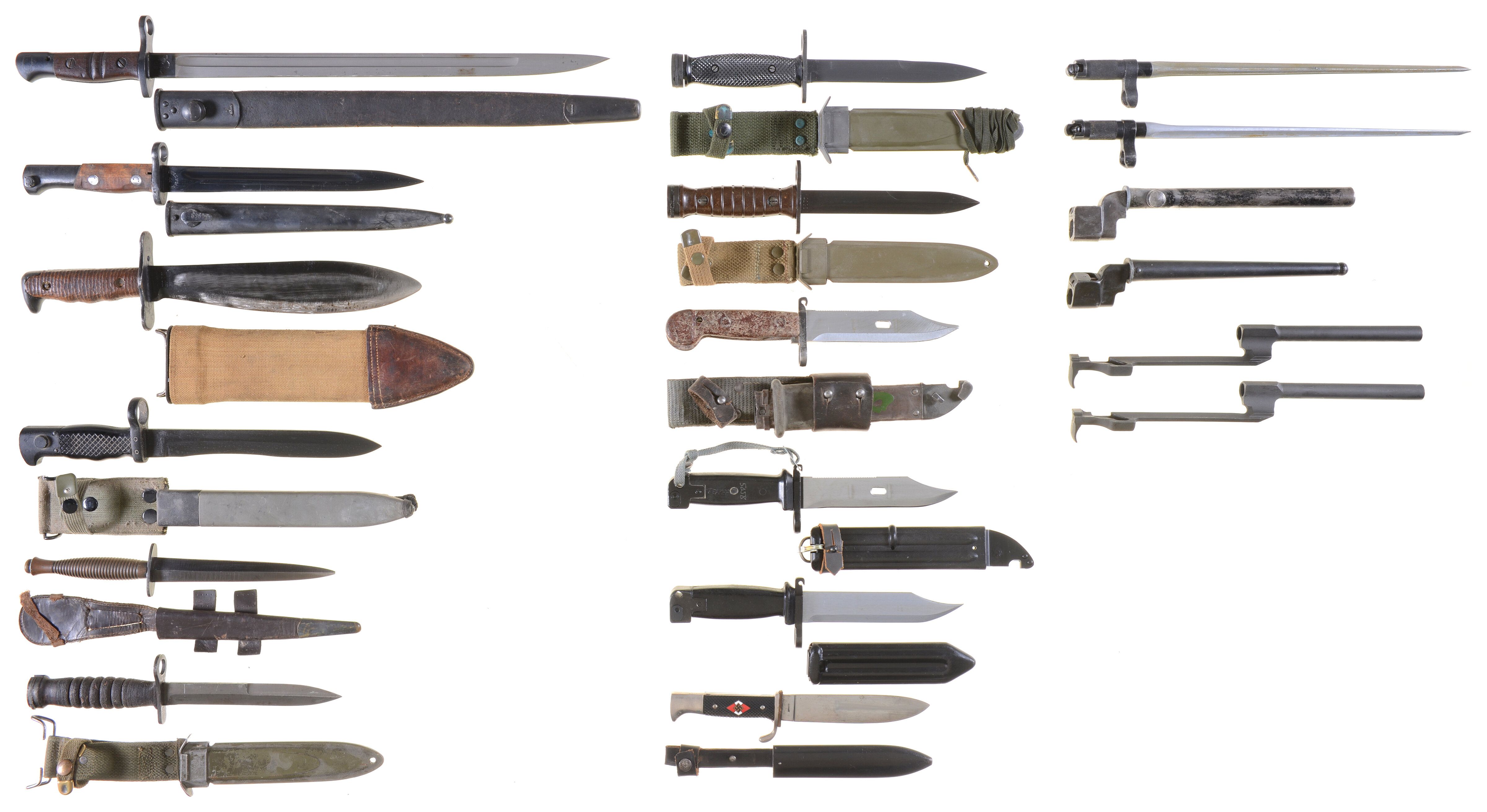 Group of Assorted Edged Weapons and M1 Parts Rock Island Auction