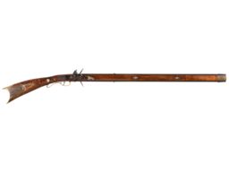 Unmarked Swivel Breech Double Barrel Flintlock Rifle