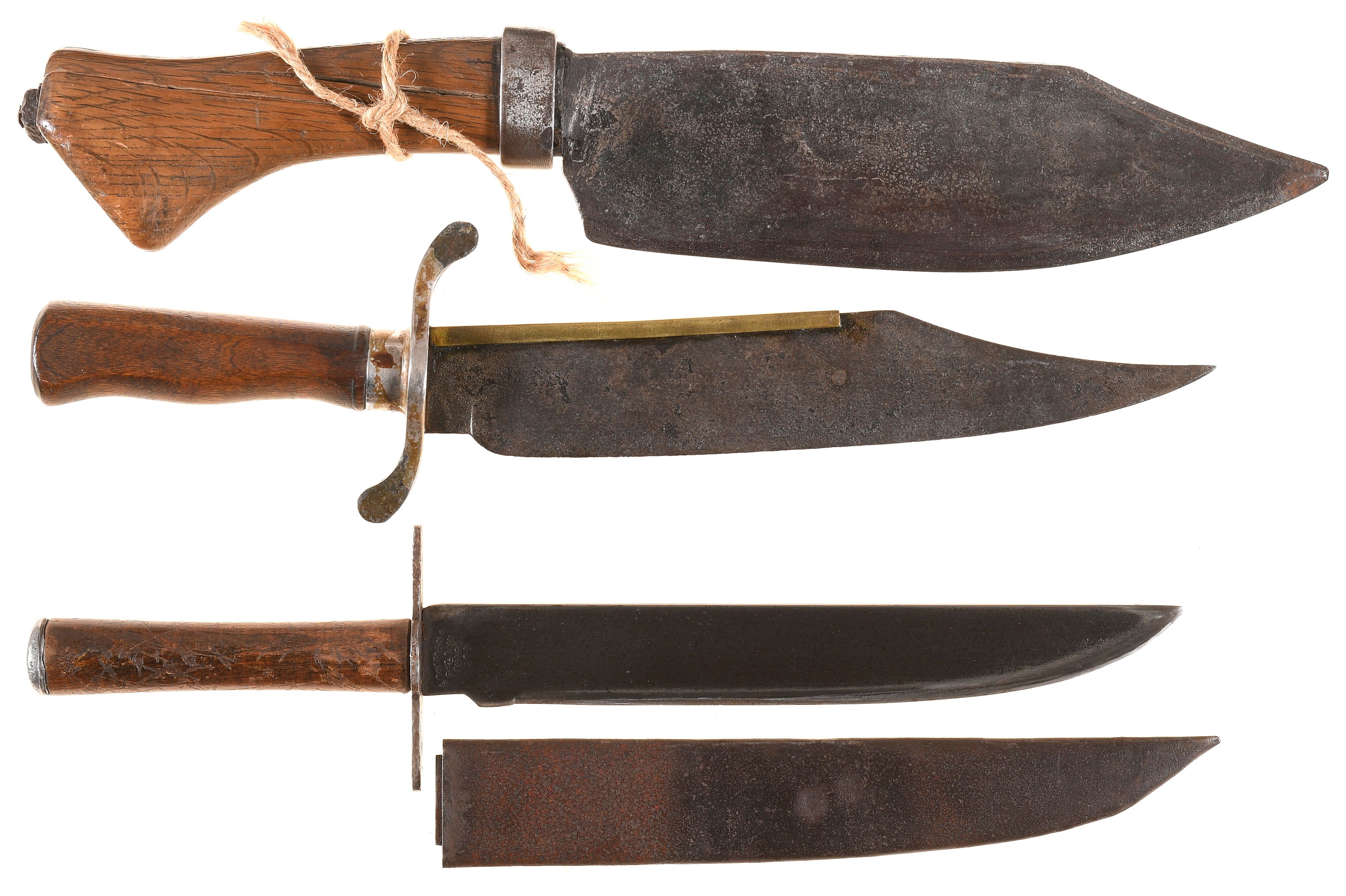 Three Confederate Style Bowie Knives | Rock Island Auction