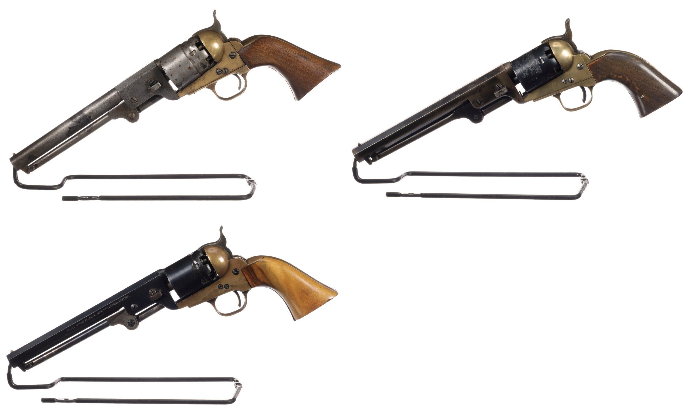 Three Italian Reproduction Percussion Revolvers | Rock Island Auction