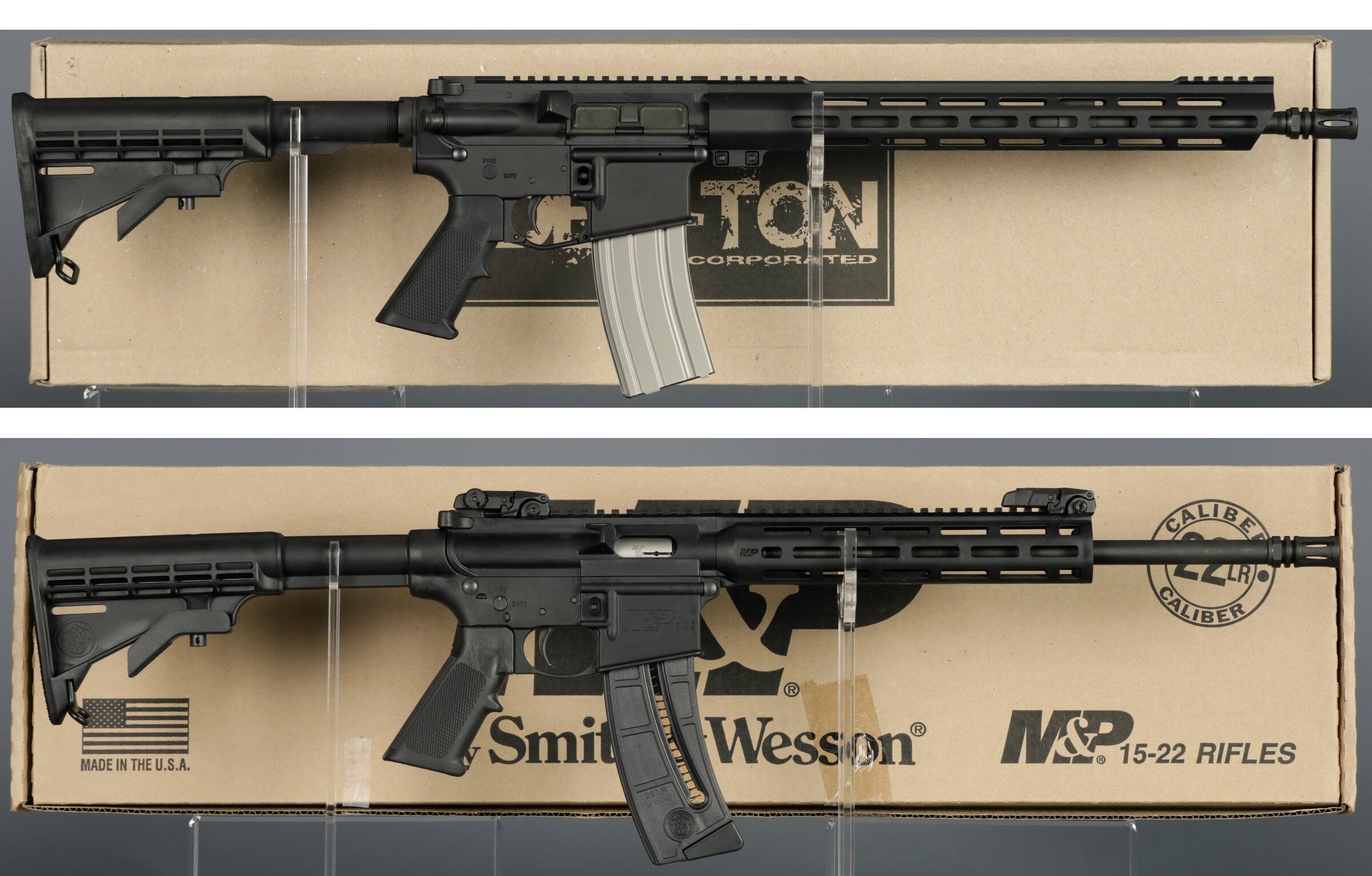 Two Semi-Automatic Rifles with Boxes | Rock Island Auction