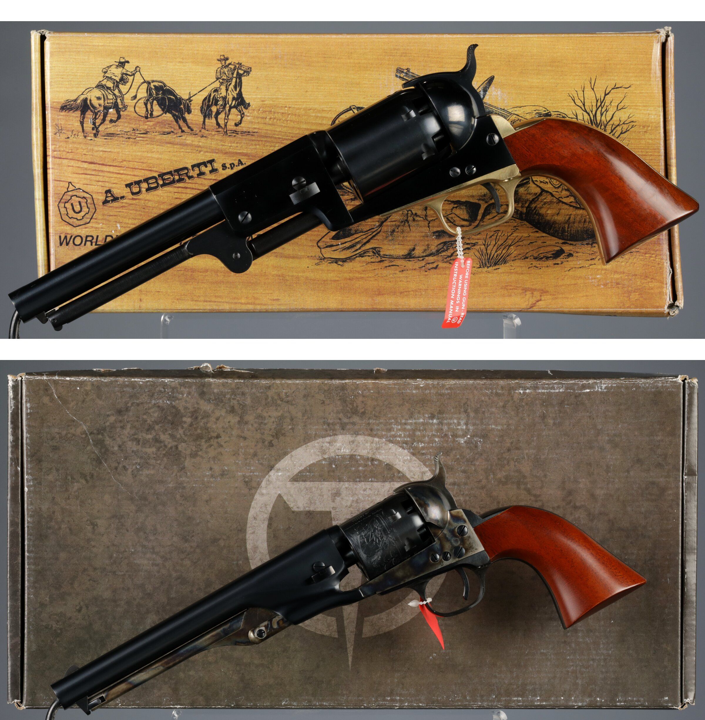 Two Uberti Percussion Revolvers with Boxes Rock Island Auction
