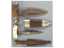Two Push Knives with Scabbards