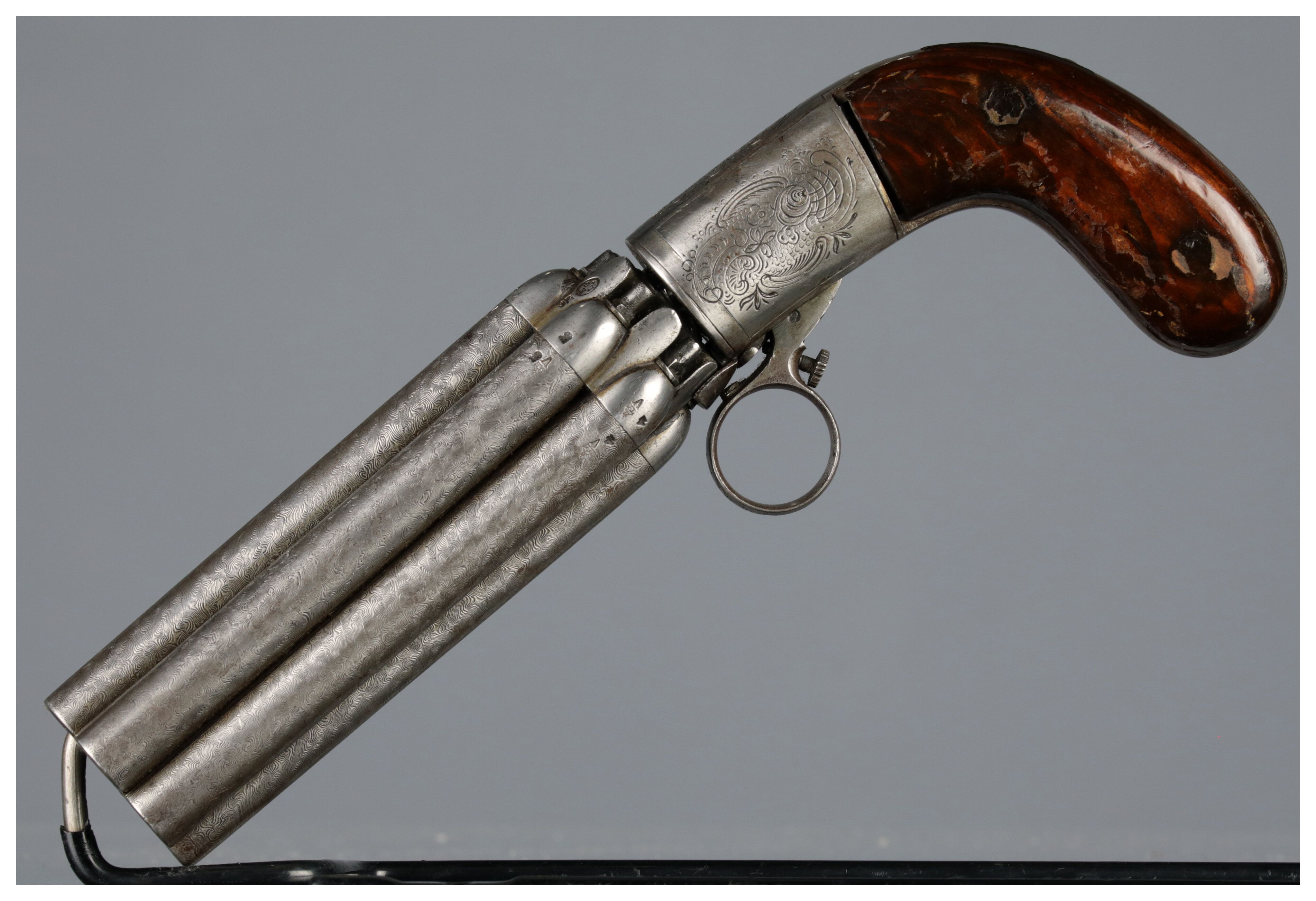 Belgian Mariette Patent Underhammer Pepperbox Revolver | Rock Island ...