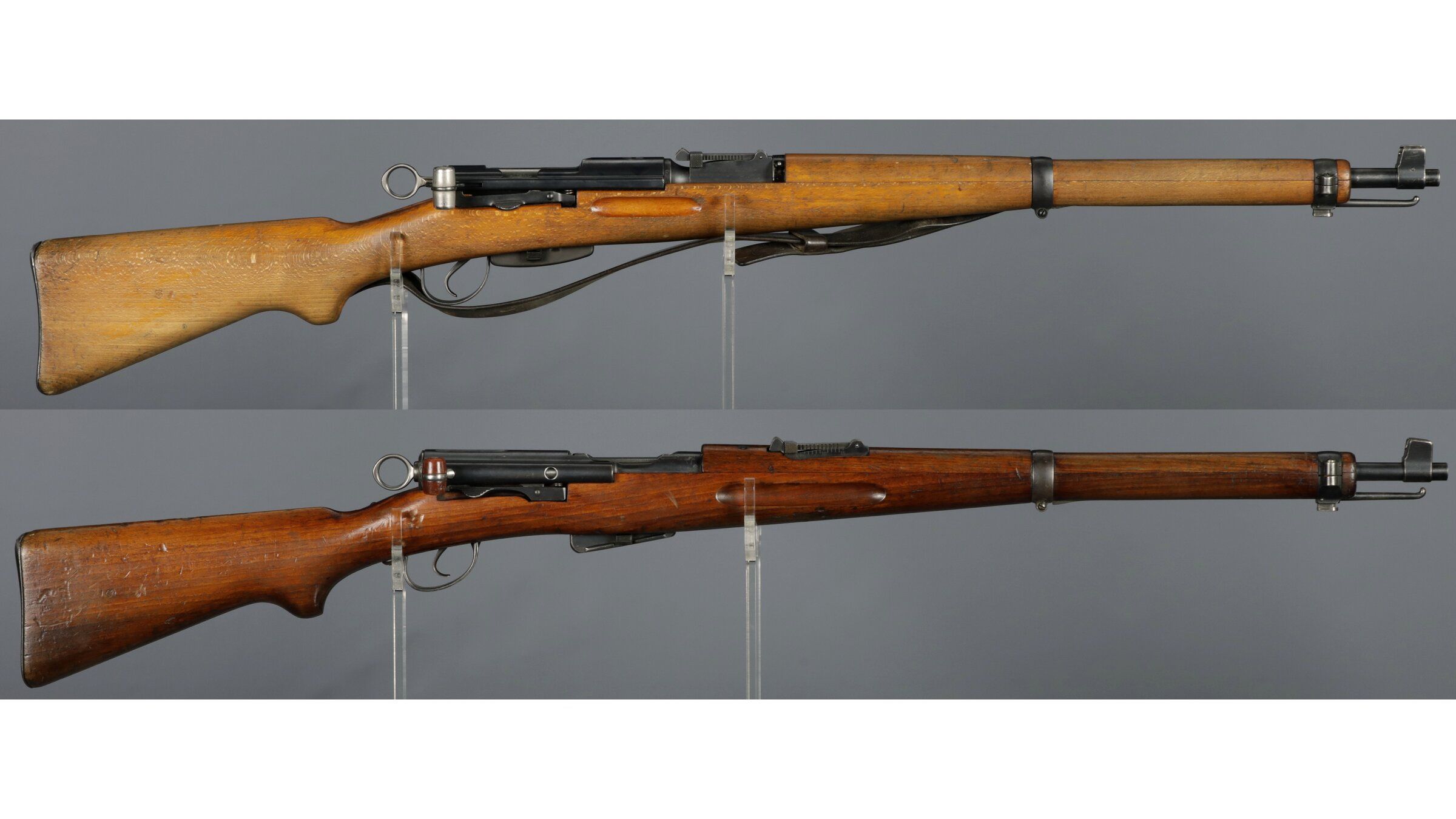 Two Swiss Straight Pull Bolt Action Rifles | Rock Island Auction