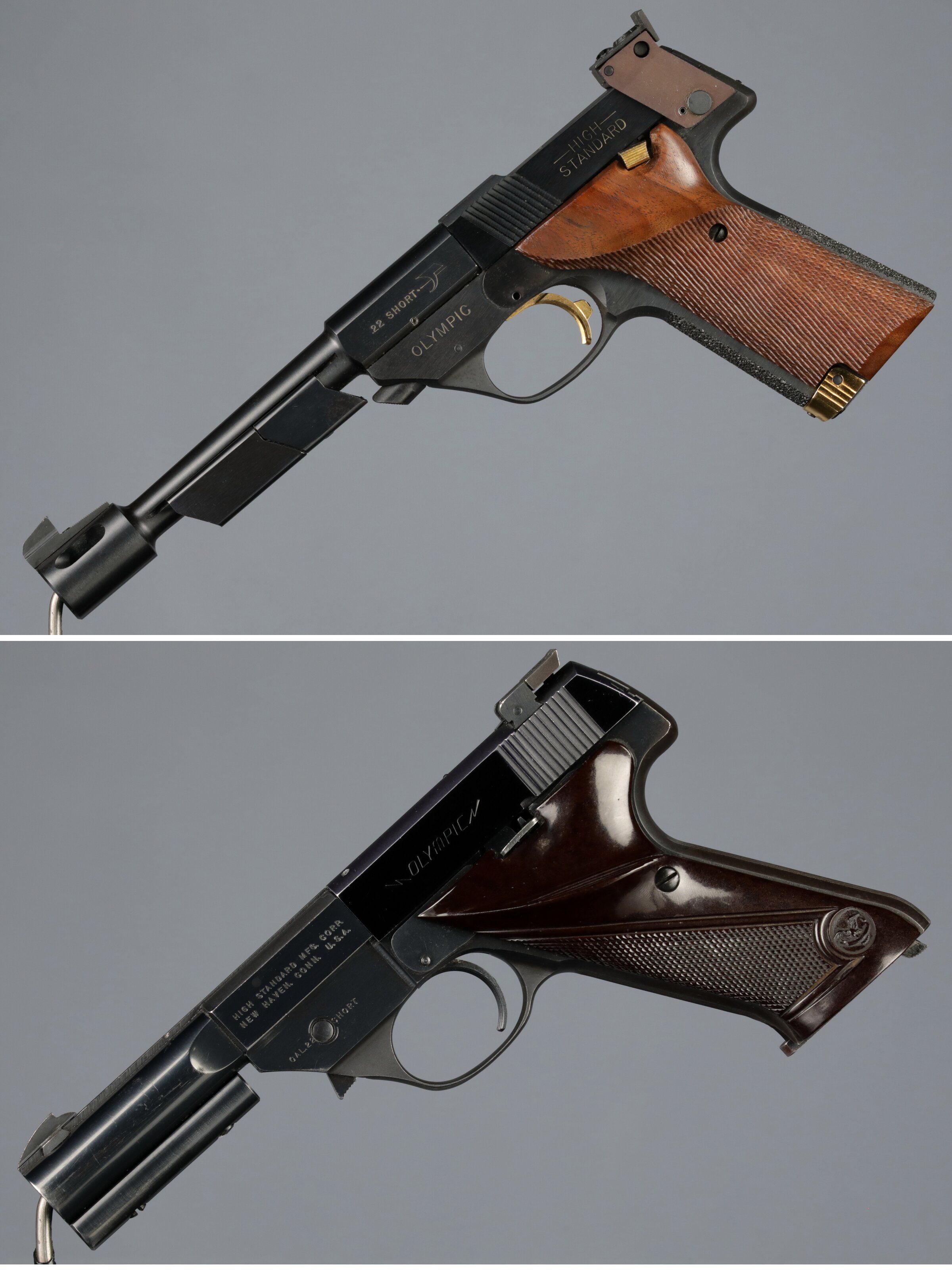 Two High Standard Olympic Semi-Automatic Rimfire Pistols | Rock Island ...