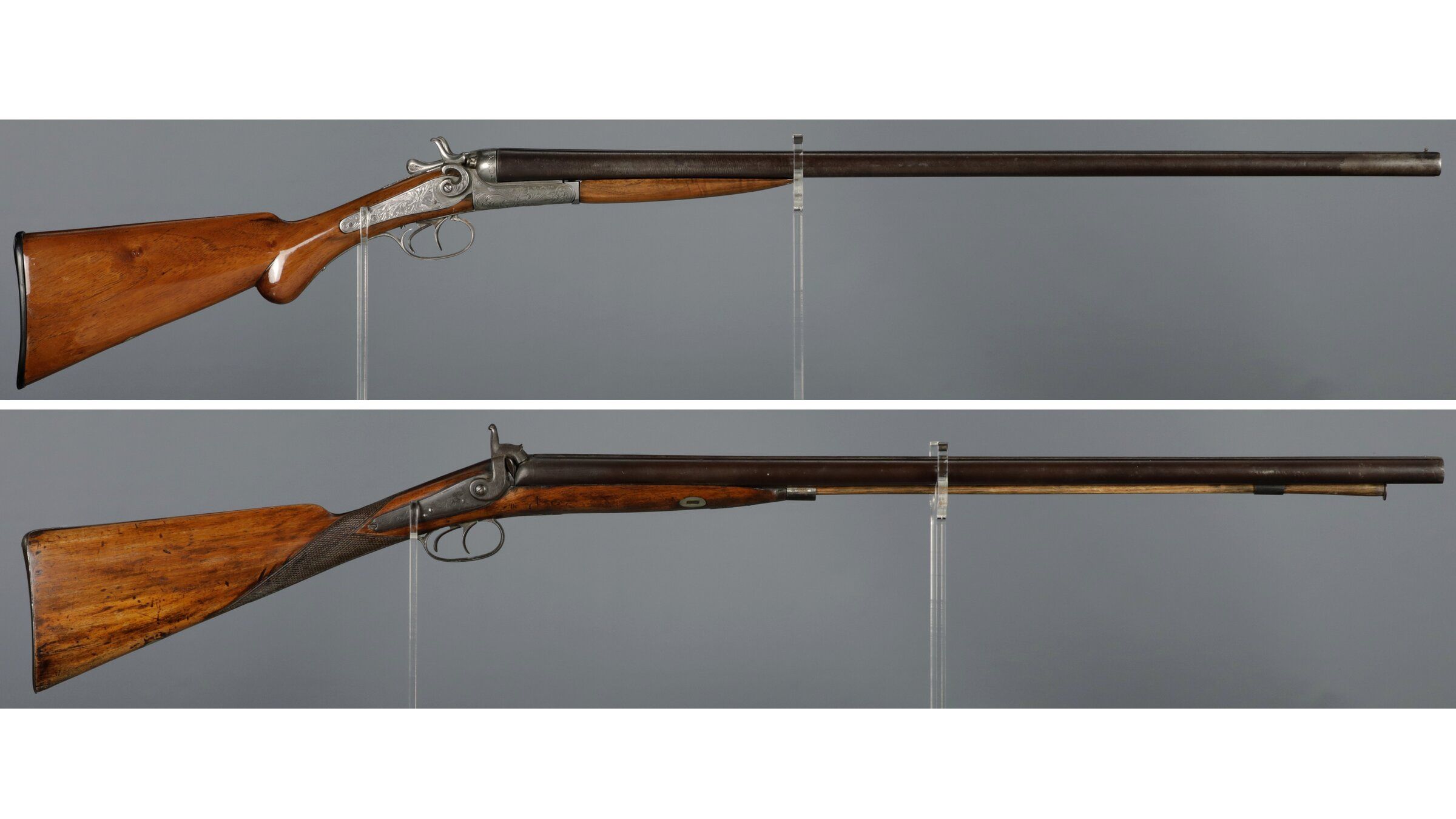 two-double-barrel-shotguns-rock-island-auction