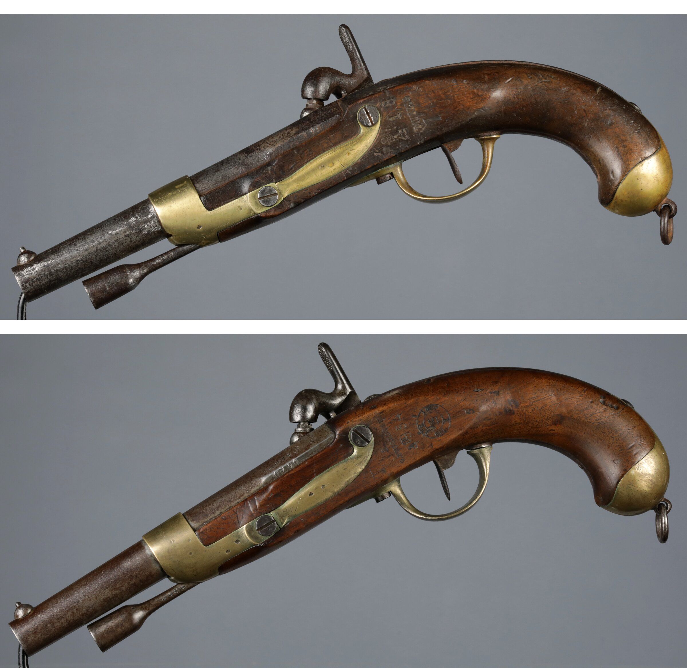 Two French Military Model 1822 Percussion Pistols | Rock Island Auction