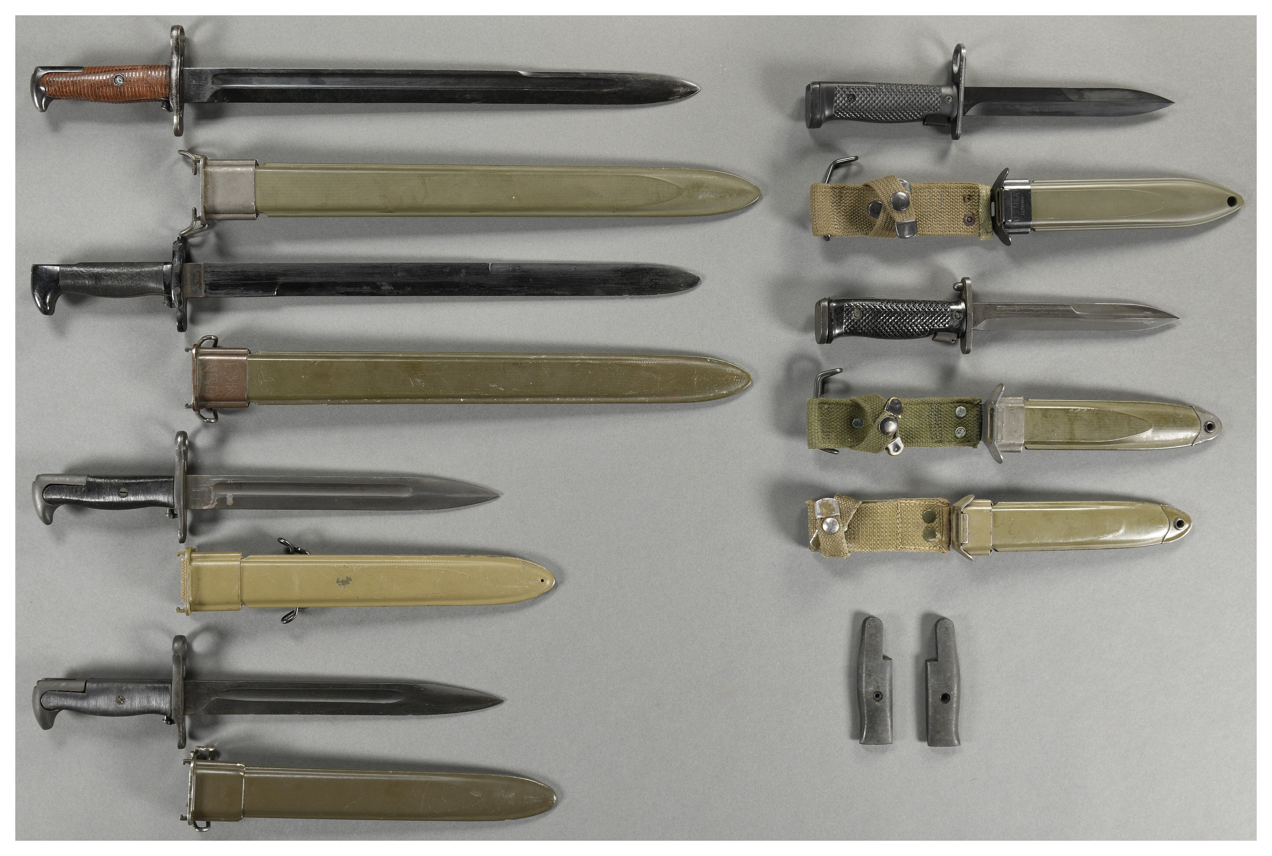 Group of Six U.S. Bayonets and Scabbards | Rock Island Auction