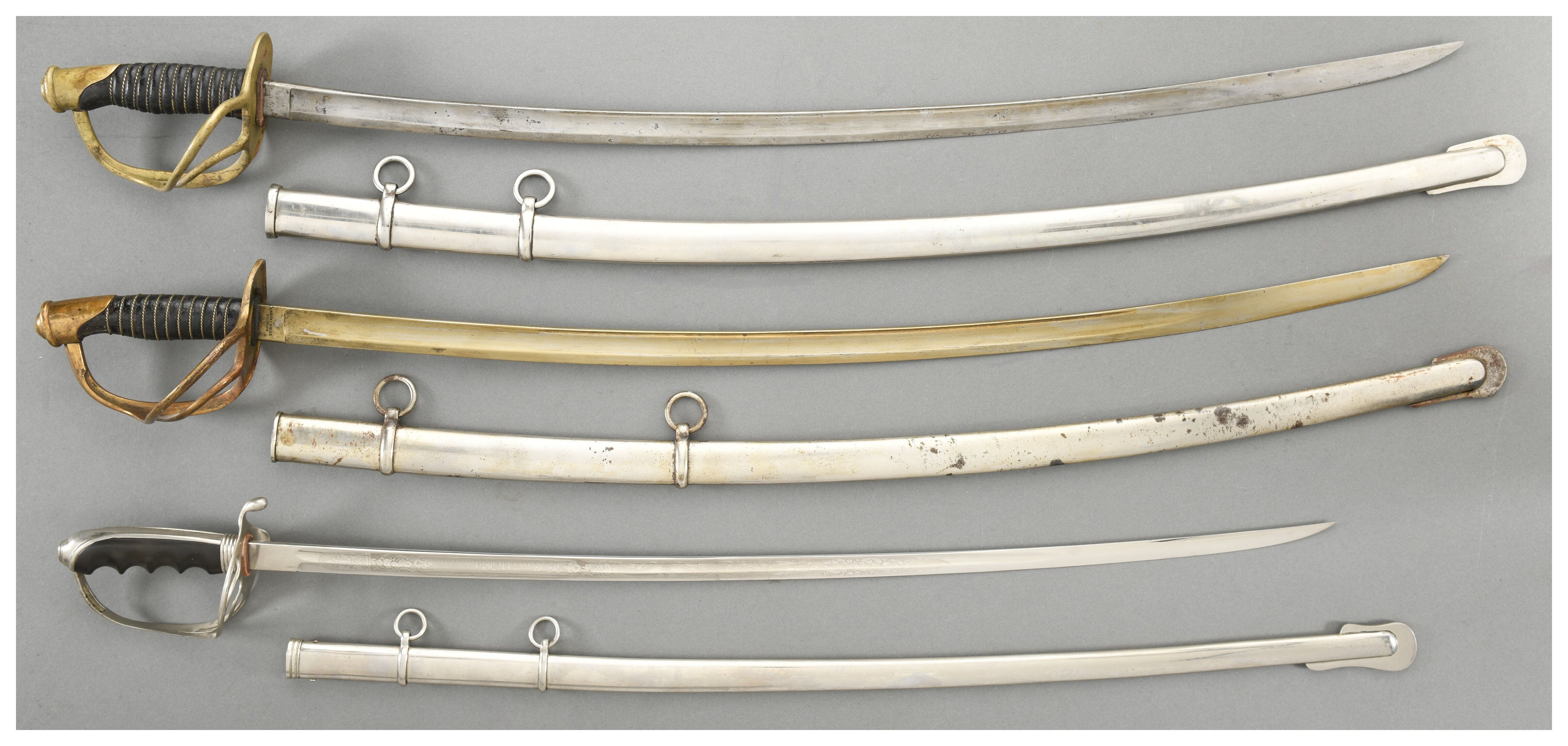 Three U.S. Military Swords with Scabbards | Rock Island Auction