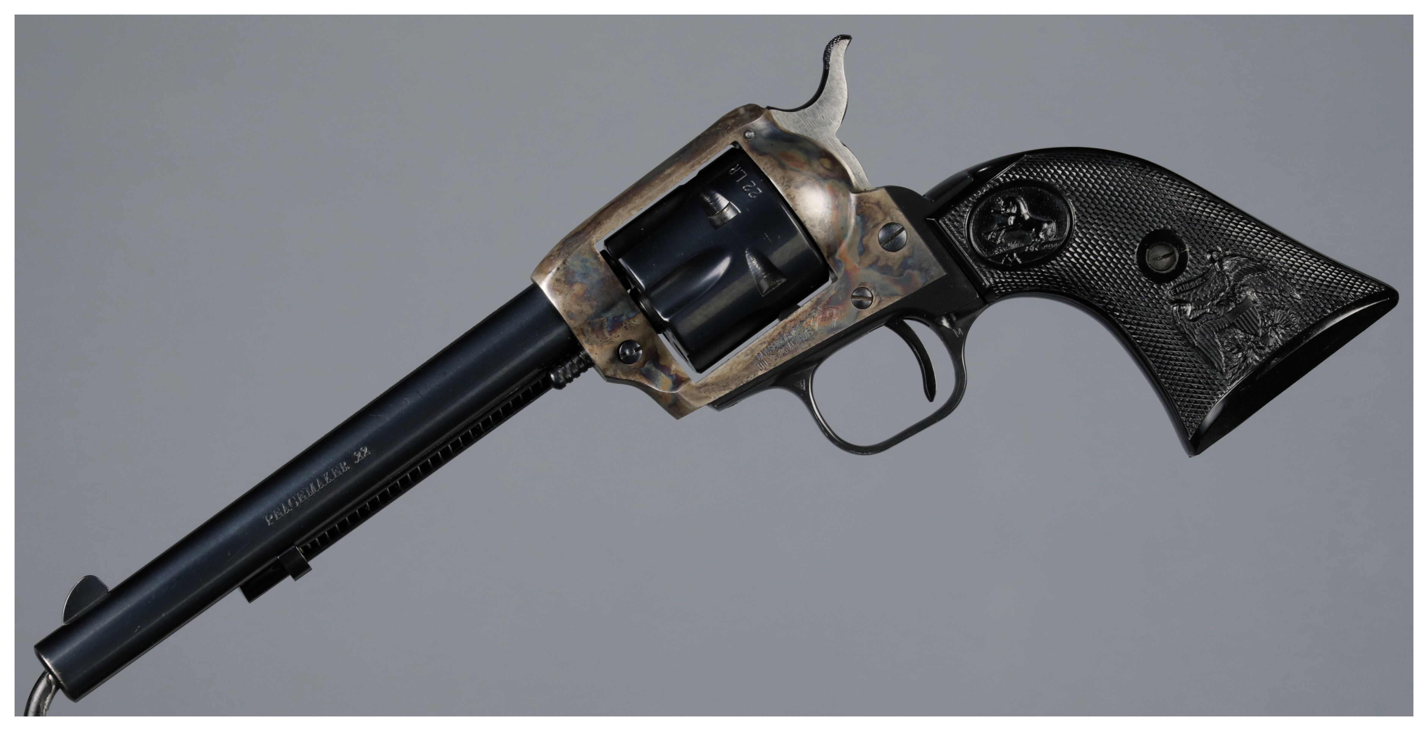 Colt Peacemaker 22 Single Action Revolver With Extra Cylinder Rock Island Auction 5722