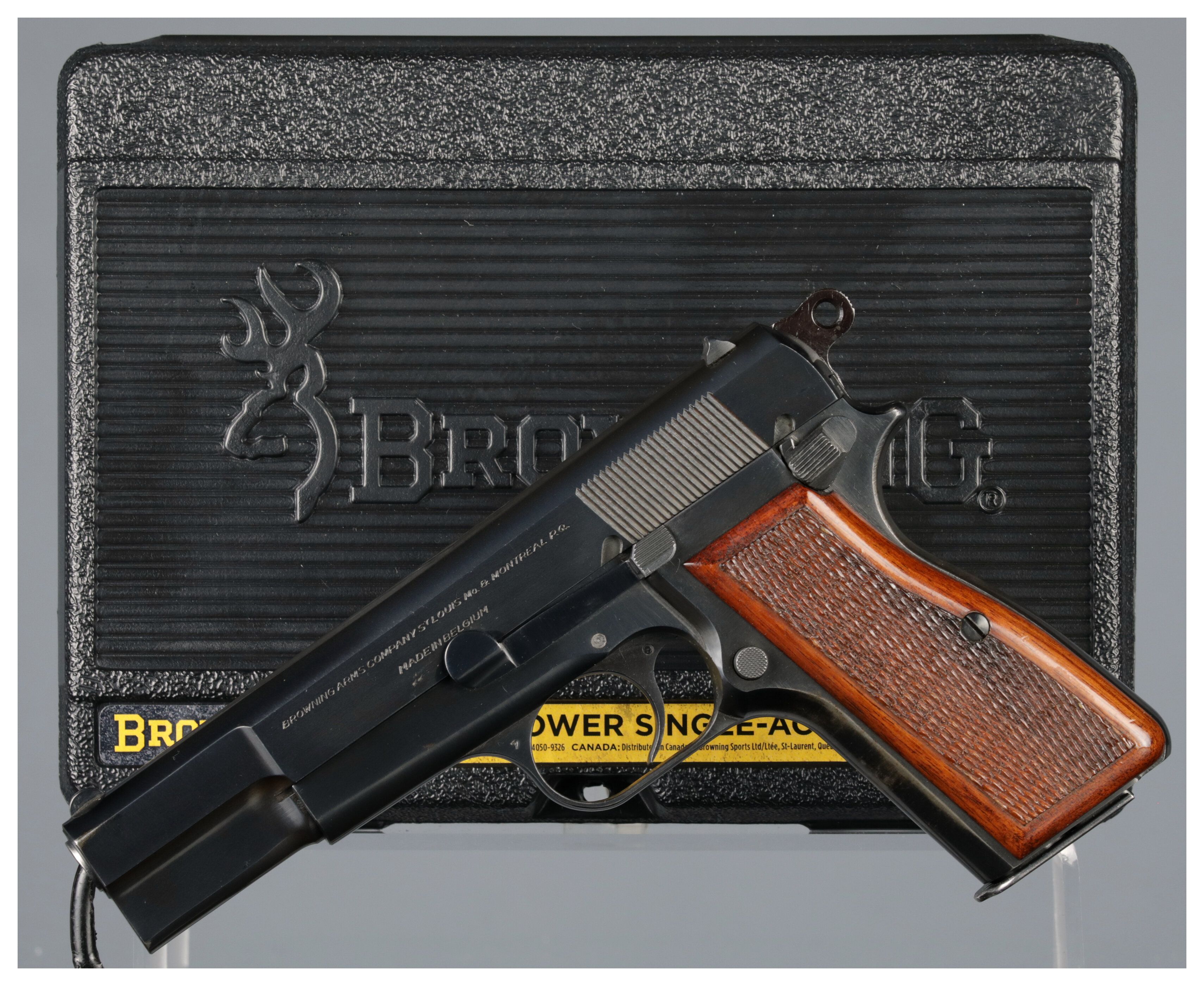 Belgian Browning High Power Semi Automatic Pistol With Case Rock Island Auction 8034