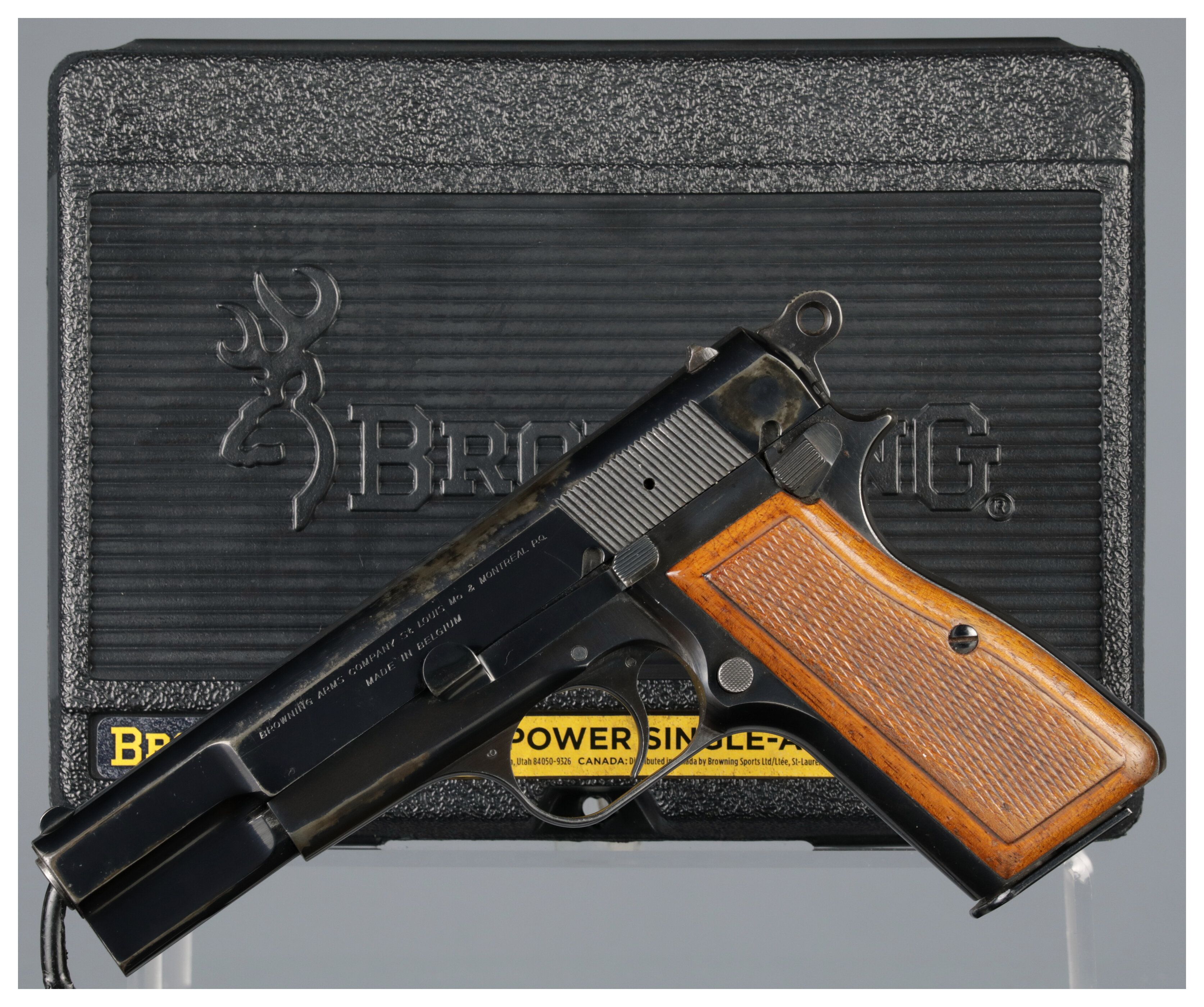 Belgian Browning High Power Semi Automatic Pistol With Case Rock Island Auction 4194