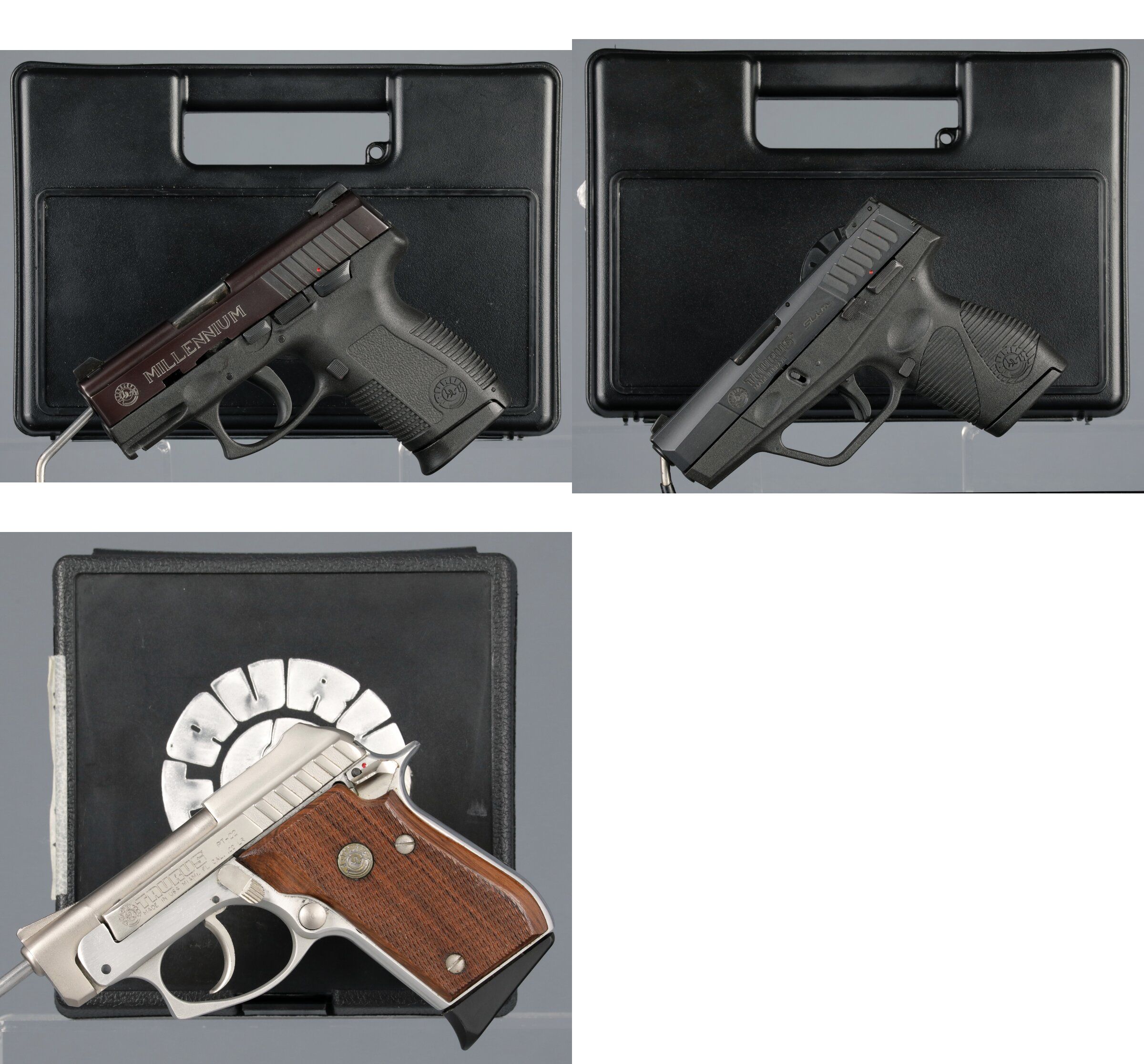 Three Taurus Semi-Automatic Pistols with Cases | Rock Island Auction