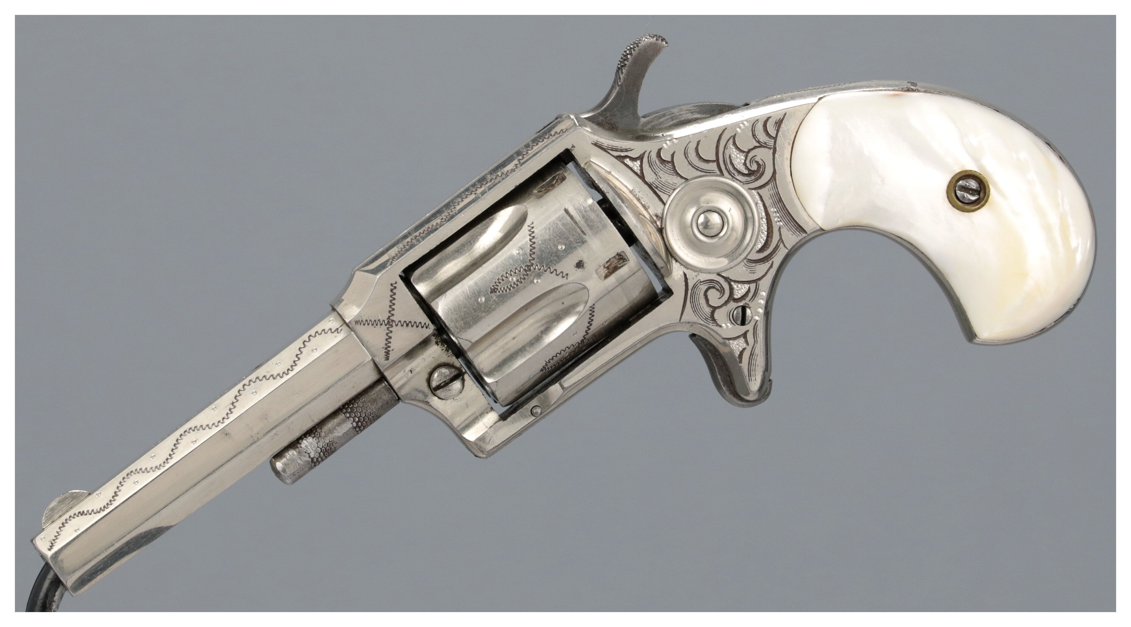 Engraved Lee Firearms Co. Red Jacket No.3 Spur Trigger Revolver