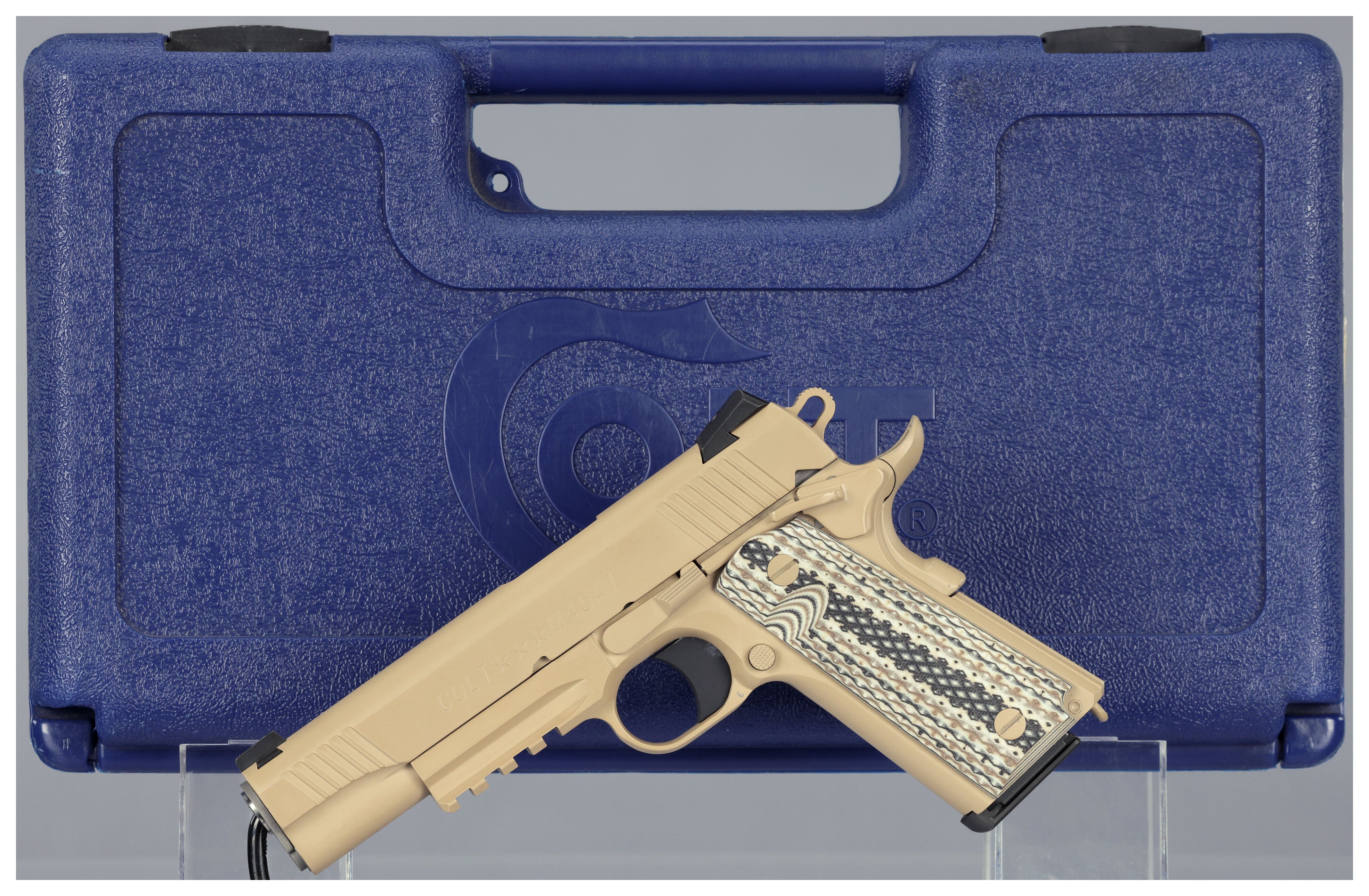Colt Government Model NRA M45A1 SemiAutomatic Pistol with Case Rock