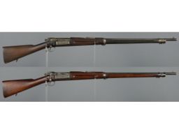 Two U.S. Springfield Armory Krag-Jorgensen Bolt Action Rifles