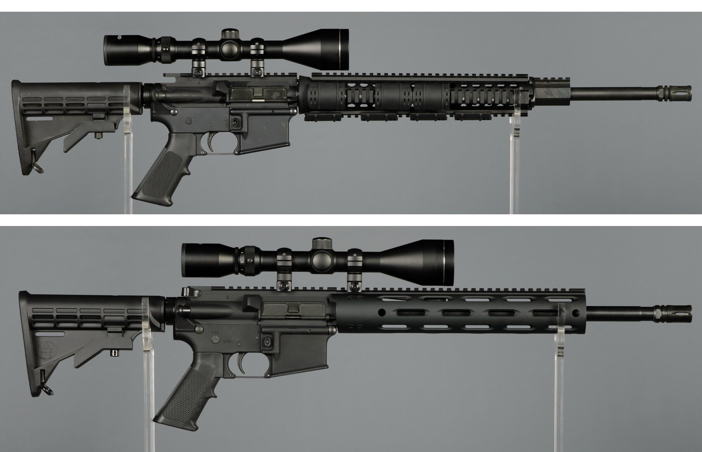 Two AR-15 Style Semi-Automatic Rifles with Scopes | Rock Island Auction