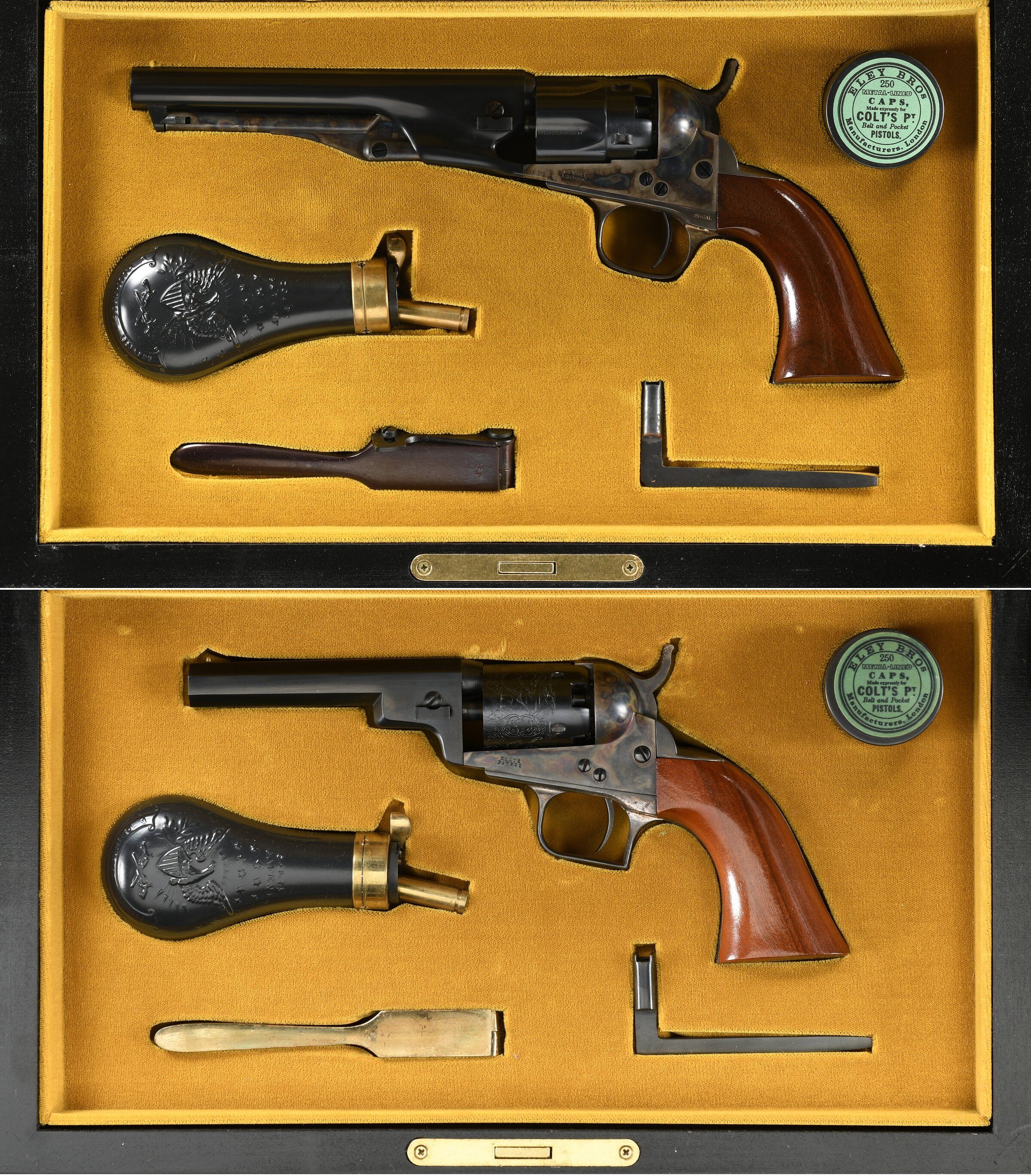 Powder Series Two Colt Black Powder Series Percussion Revolvers with Cases | Rock ...
