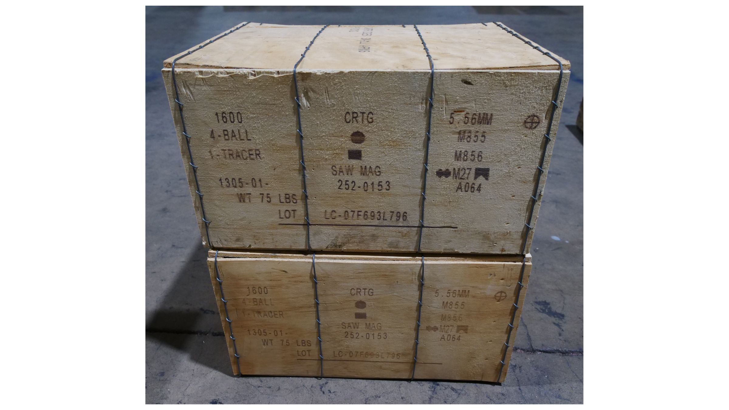Two Crates of 5.56 mm Ammunition Rock Island Auction