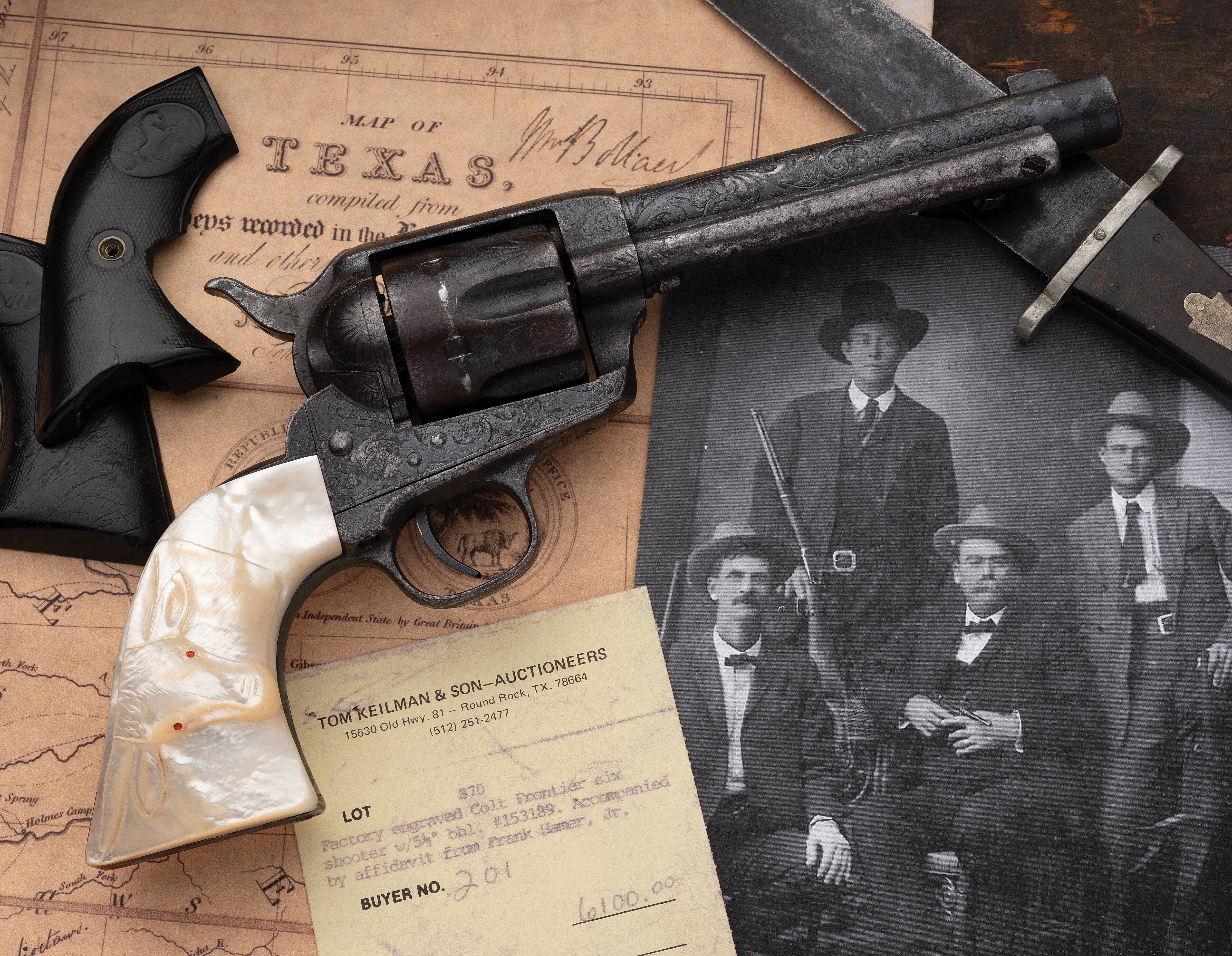 Frank Hamer's Factory Engraved Colt Single Action Army Revolver