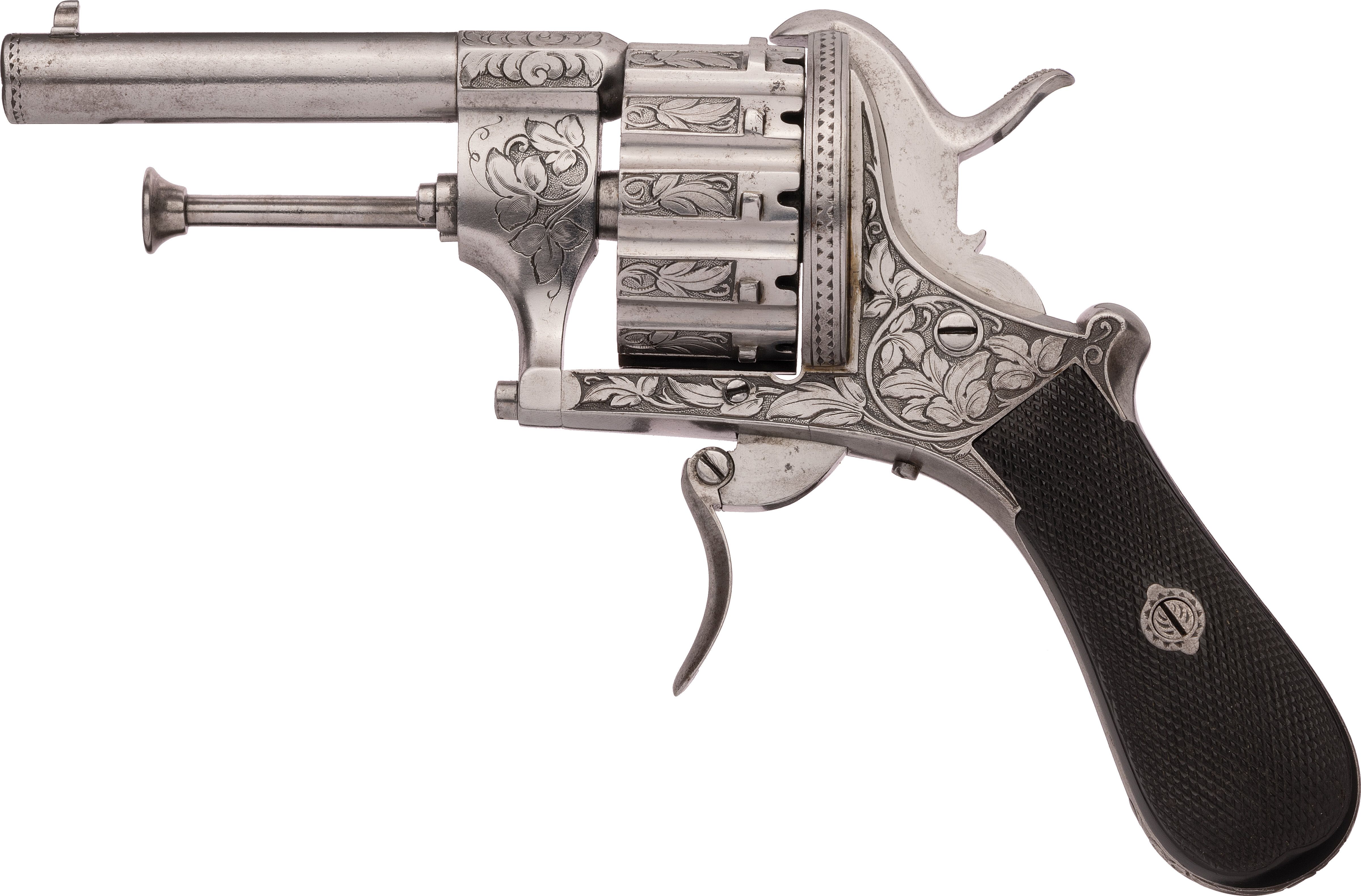 Engraved European Pinfire Revolver Rock Island Auction 9826