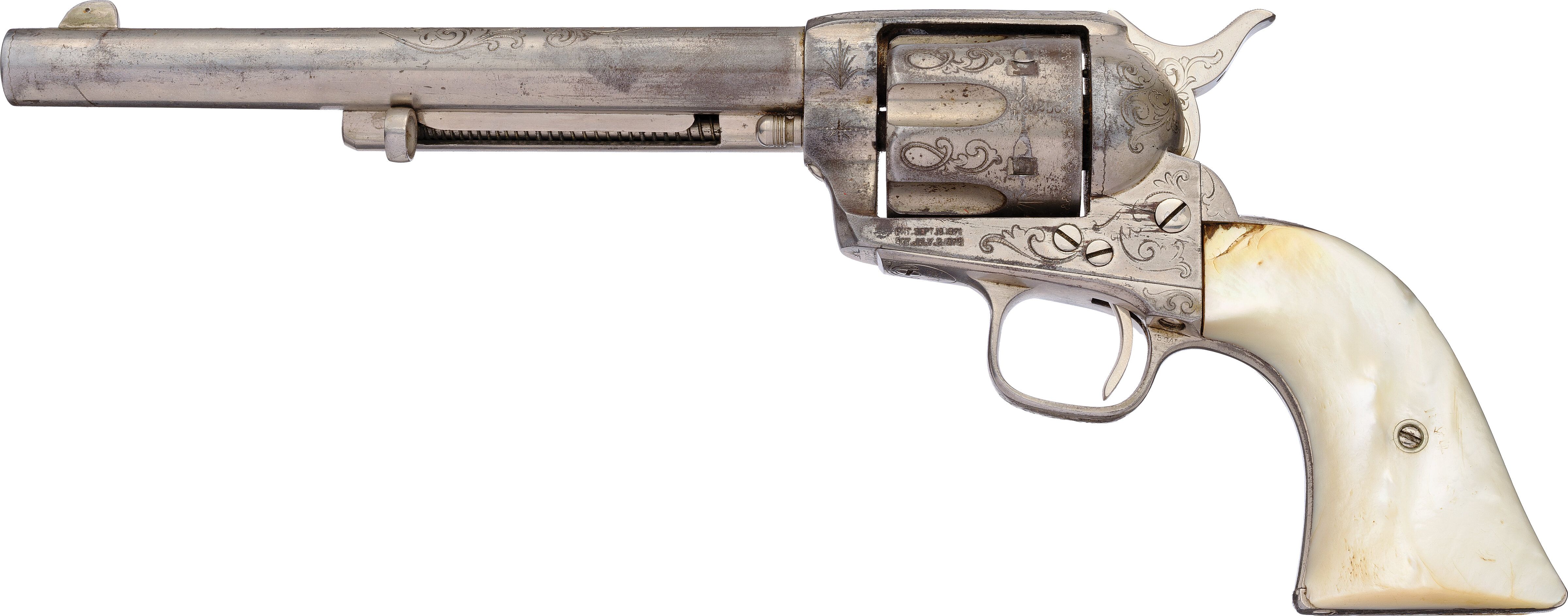 Engraved Colt Black Powder Single Action Army Revolver | Rock