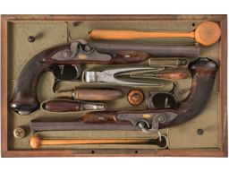 Cased Pair of Perin-Le Page Percussion Dueling Pistols