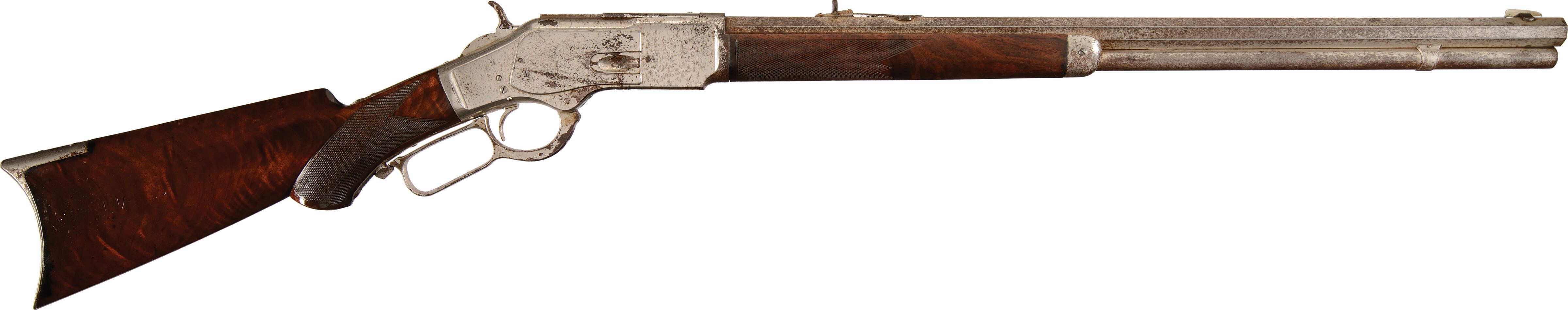 Special Order Nickel Winchester Deluxe Second Model 1873 Rifle 