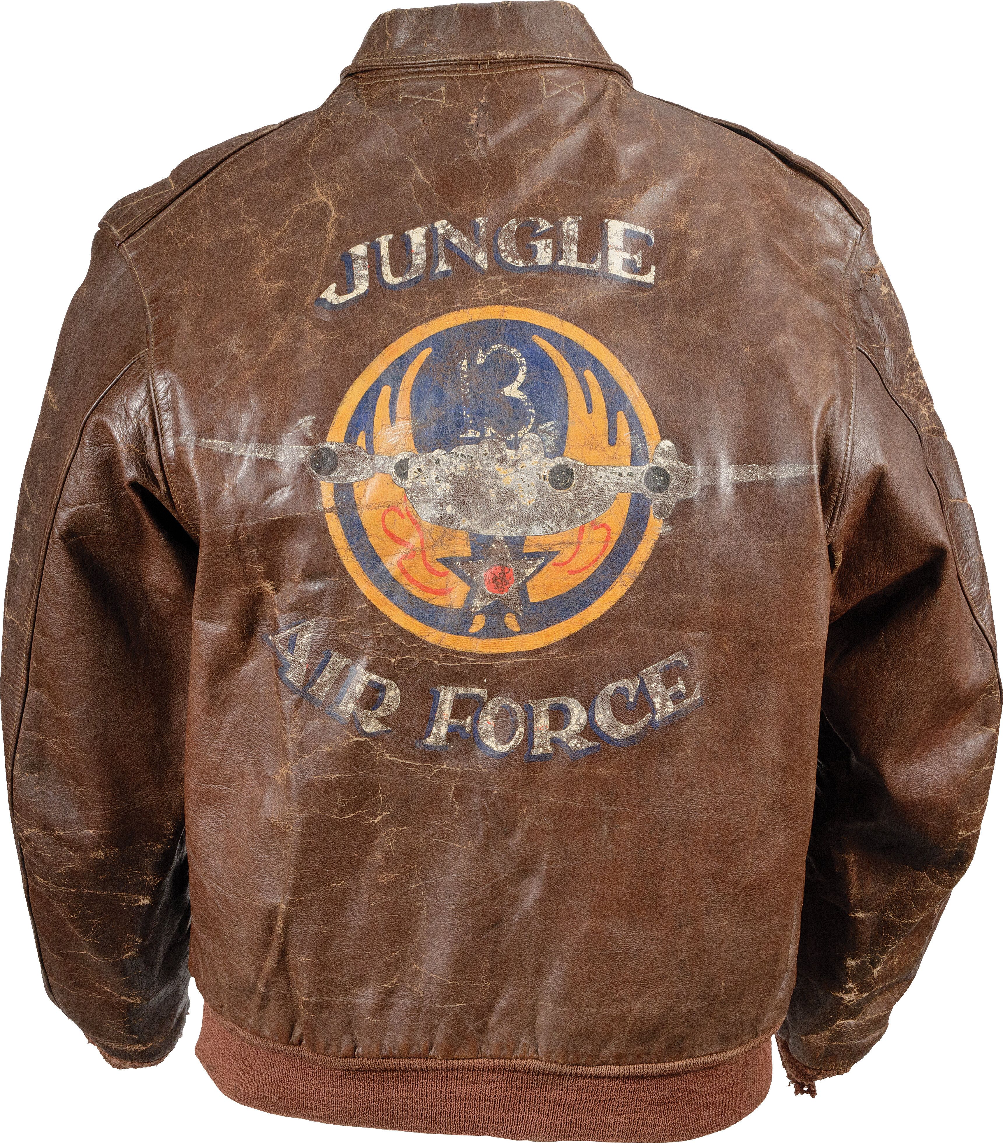 WWII USAAF 13th Air Force B-24 Pilot Painted A-2 Flight Jacket