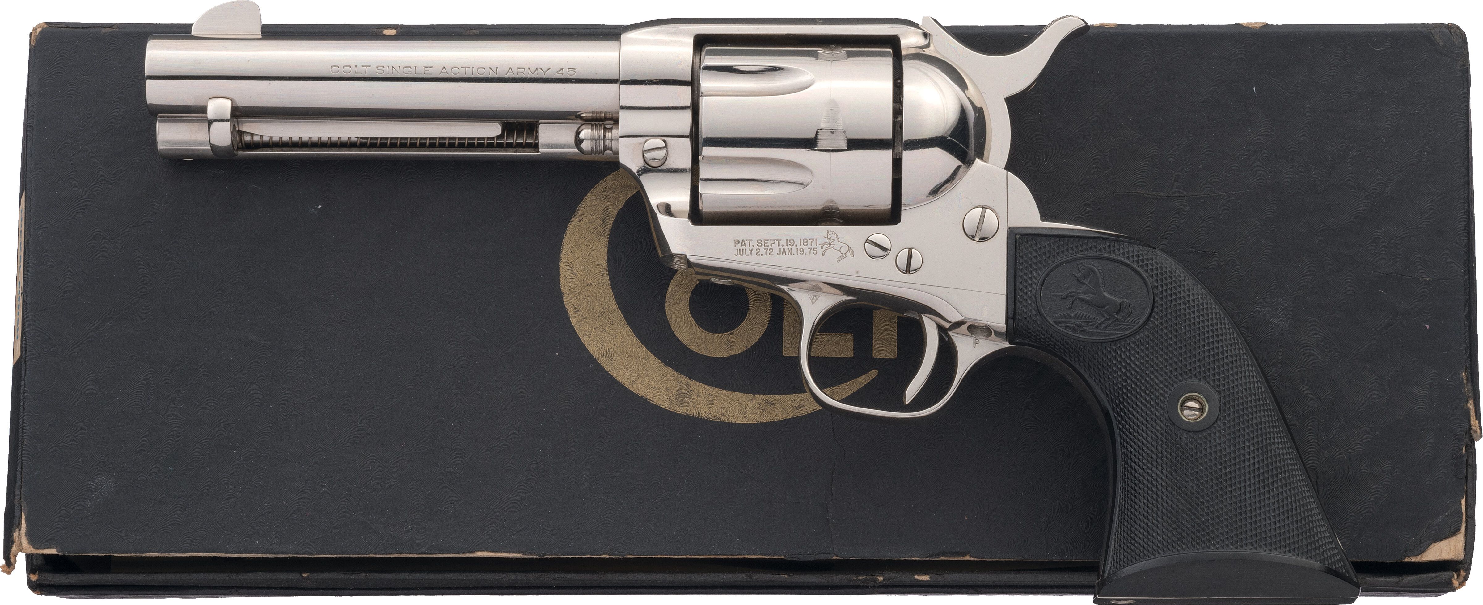 Colt Single Action Army Revolver | Nickel SAA 0 1 .45 Generation