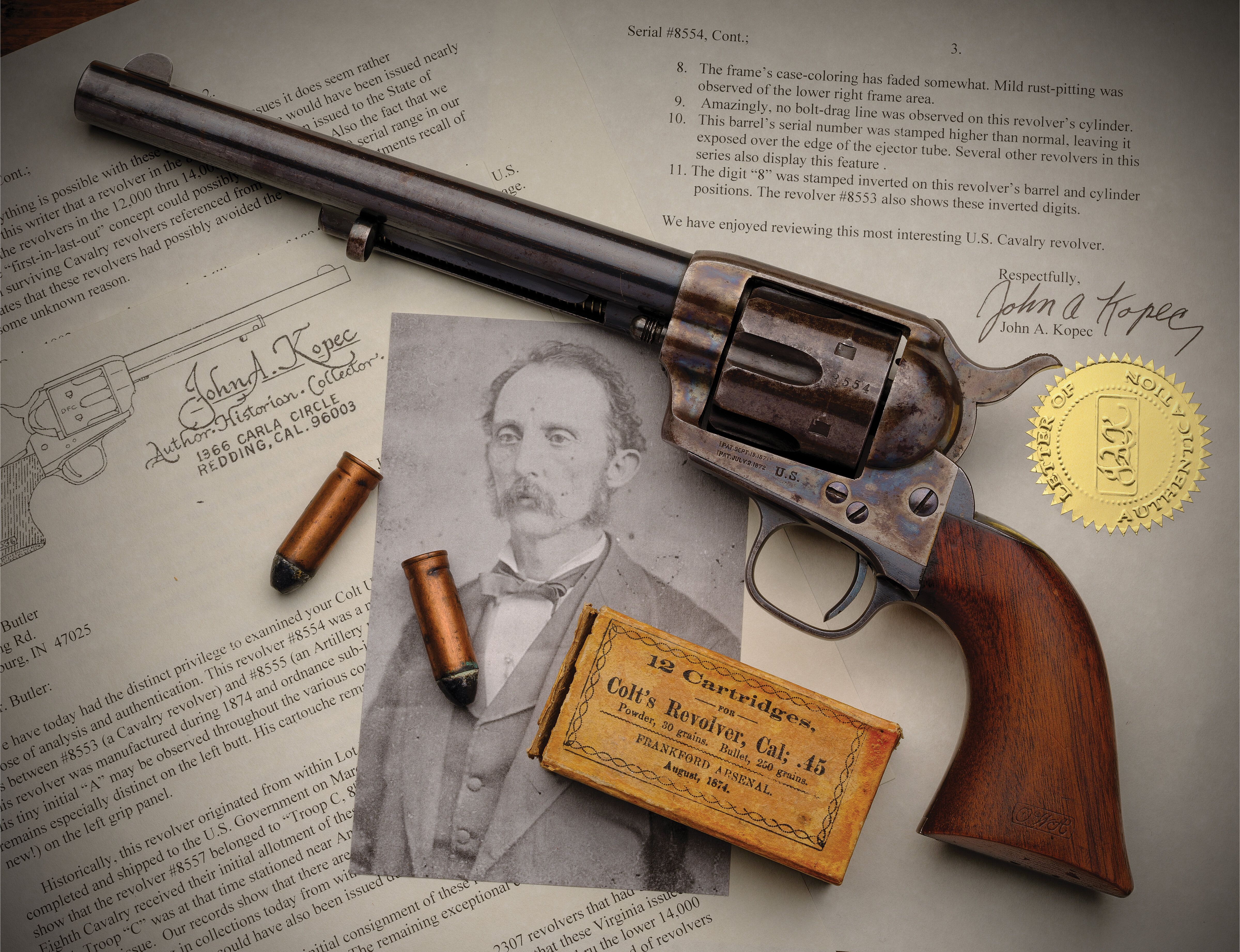 Lot 8 US Cavalry Model Colt Single Action Army Revolver | Rock