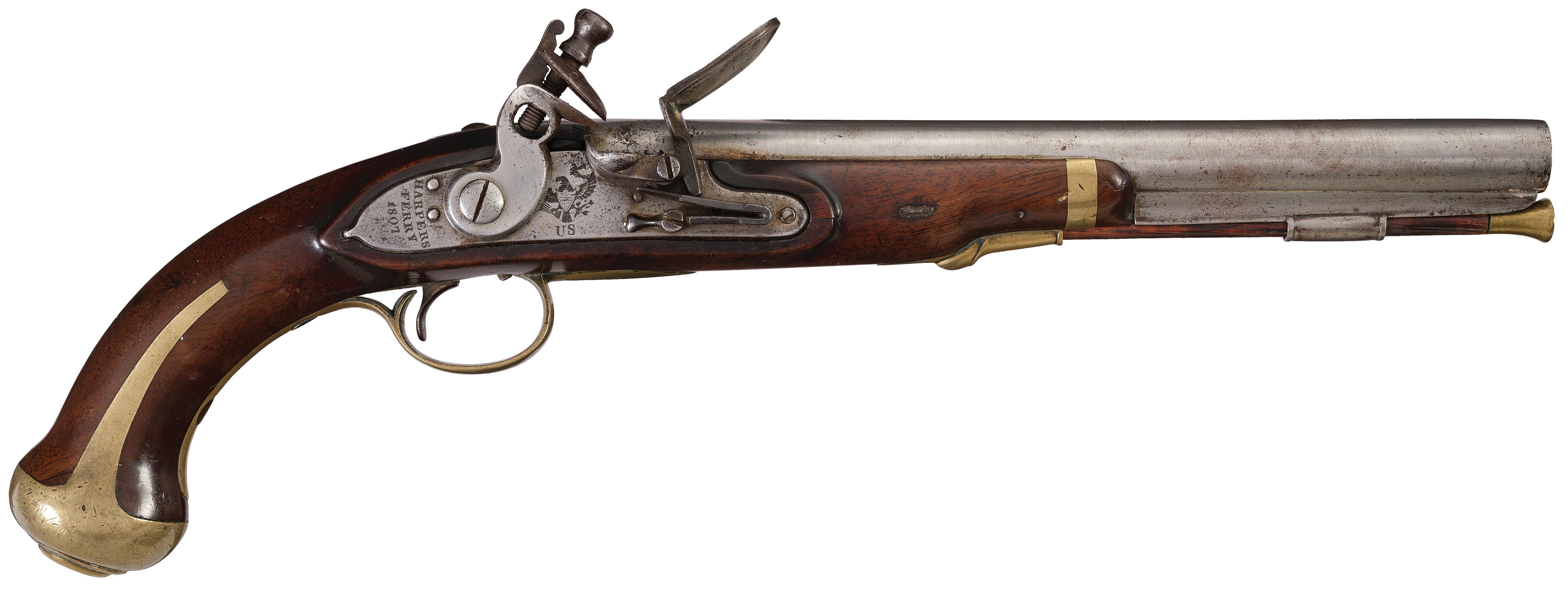 U.S. Harper's Ferry Model 1805 Flintlock Pistol Dated 1807 | Rock ...