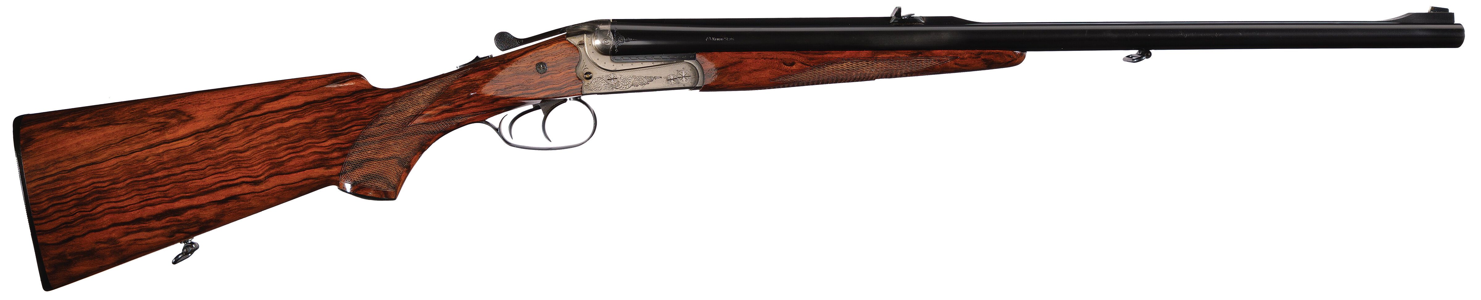 Engraved Gebruder Merkel Model 140 Double Rifle with Case | Rock Island ...