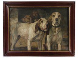 Winchester Henry R. Poore "Bear Dogs" Advertising Print