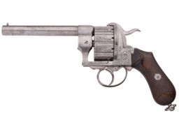 Buenos Aires Retailer Marked Engraved 10-Shot Pinfire Revolver